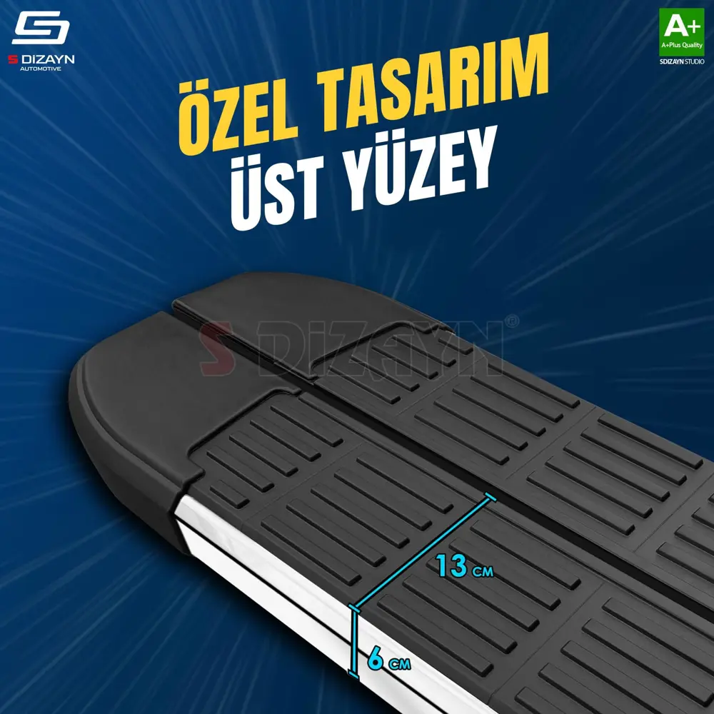 S-Dizayn Fiat Doblo 3 Uzun Şase S-Line Krom Yan Basamak 213 Cm 20