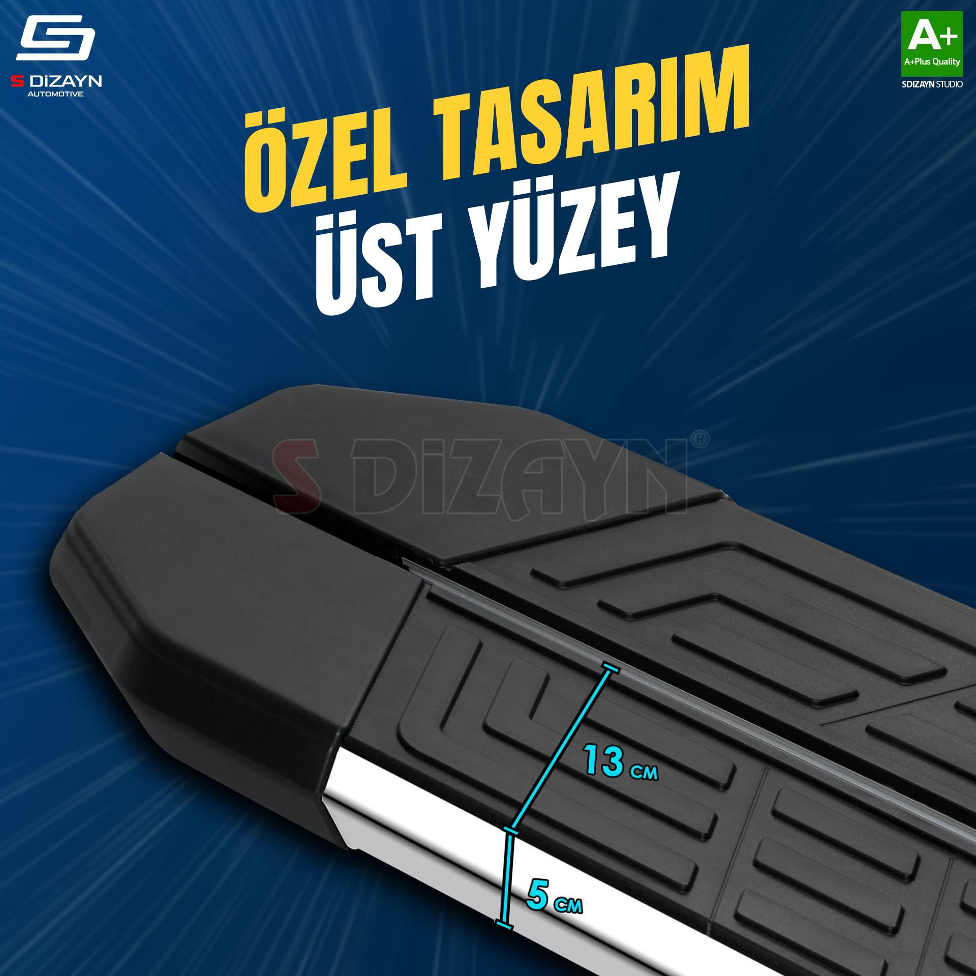 Drs Tuning S-Dizayn Fiat Doblo 3 Uzun Şase Newline Krom Yan Basamak 219 Cm 2