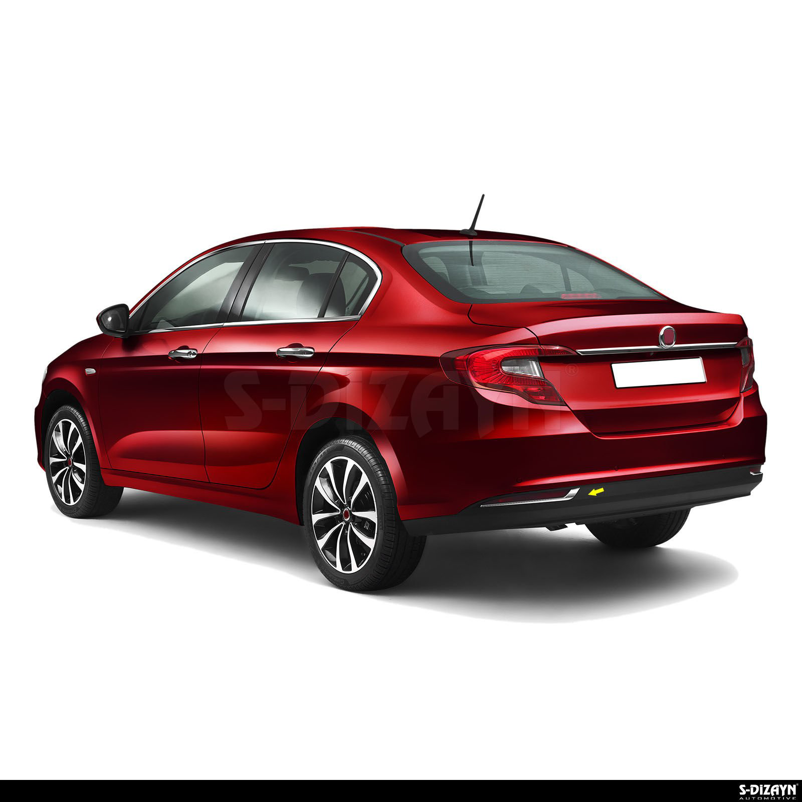 S-Dizayn Fiat Egea SD Krom Arka Reflektör Çerçevesi 2 Prç. 2015 Ü