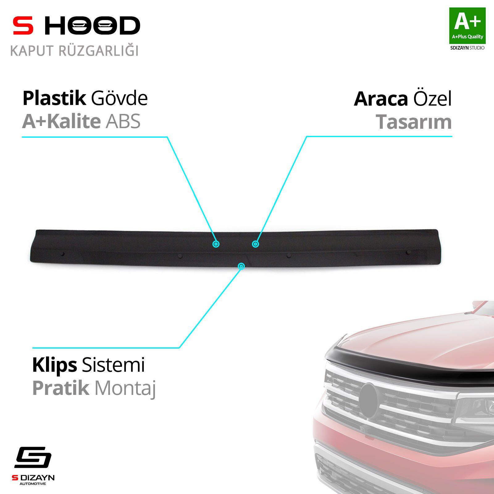 Drs Tuning S-Dizayn Fiat Uyumlu Ducato Abs Plastik Kaput Rüzgarlığı 2006-201 Drs Tuning S-Dizayn Fiat Uyumlu Ducato Abs Plastik Kaput Rüzgarlığı 2006-201