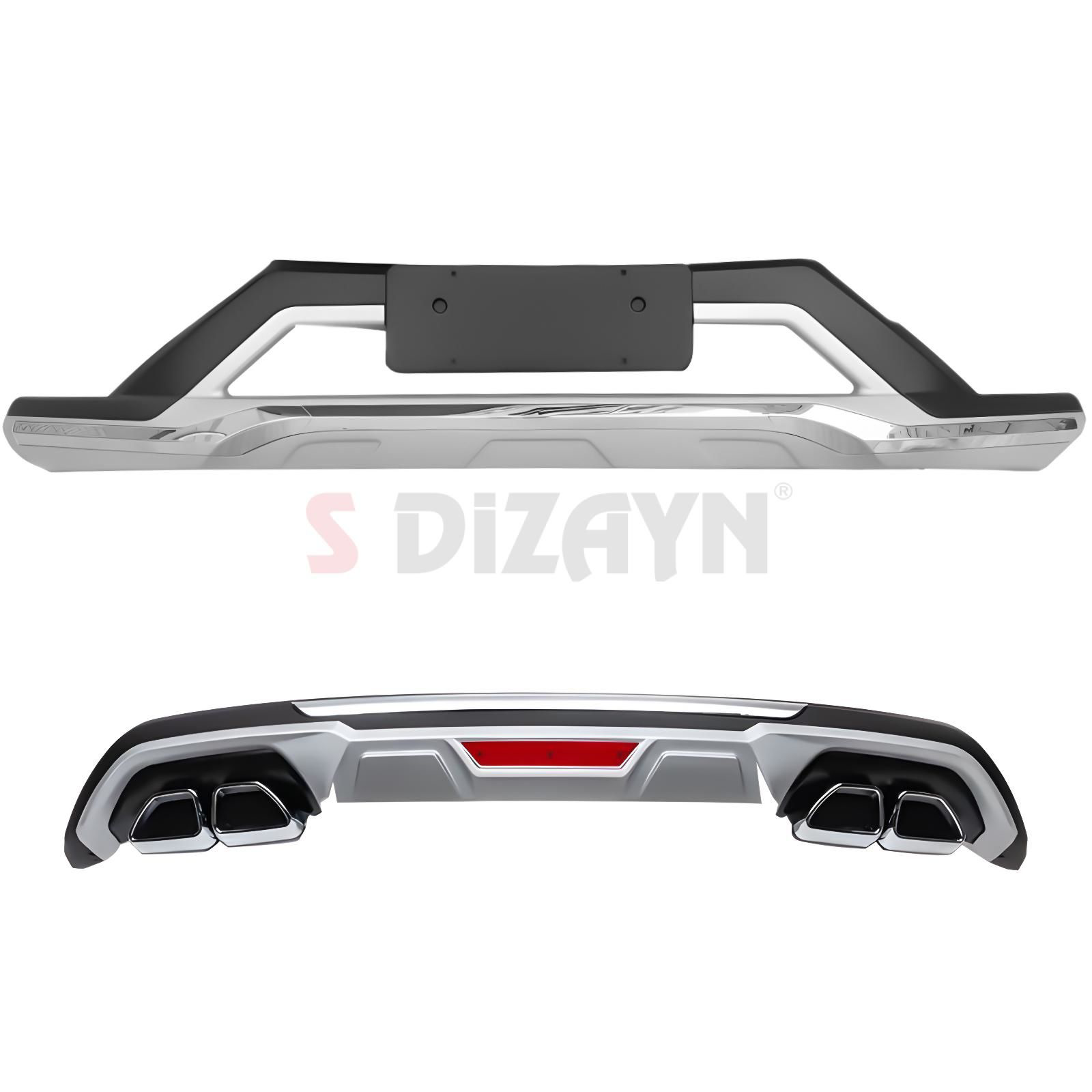 S-Dizayn Hyundai Tucson Ön ve Arka Tampon Koruma Difüzör Seti 201 S-Dizayn Hyundai Tucson Ön ve Arka Tampon Koruma Difüzör Seti 201