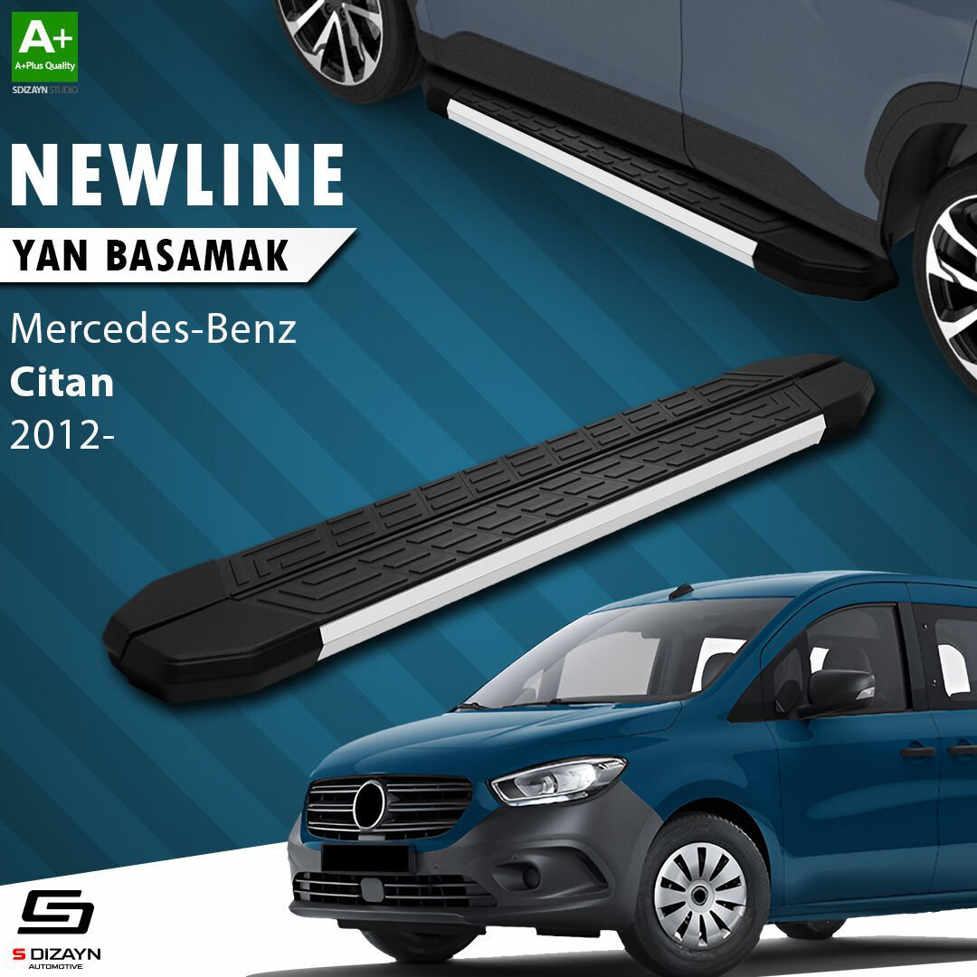 S-Dizayn Mercedes Citan Uzun Şase NewLine Aluminyum Yan Basamak 2 S-Dizayn Mercedes Citan Uzun Şase NewLine Aluminyum Yan Basamak 2