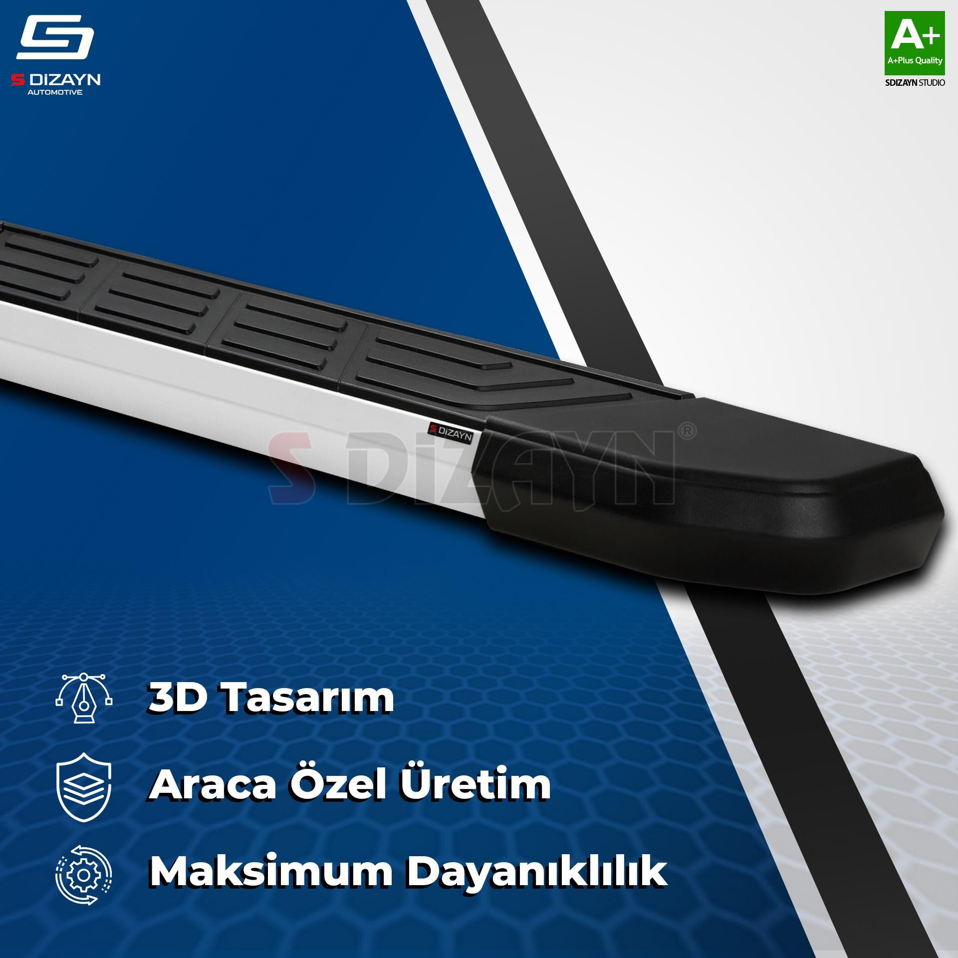 S-Dizayn Mercedes Viano W639 Kısa Şase NewLine Aluminyum Yan Basa S-Dizayn Mercedes Viano W639 Kısa Şase NewLine Aluminyum Yan Basa