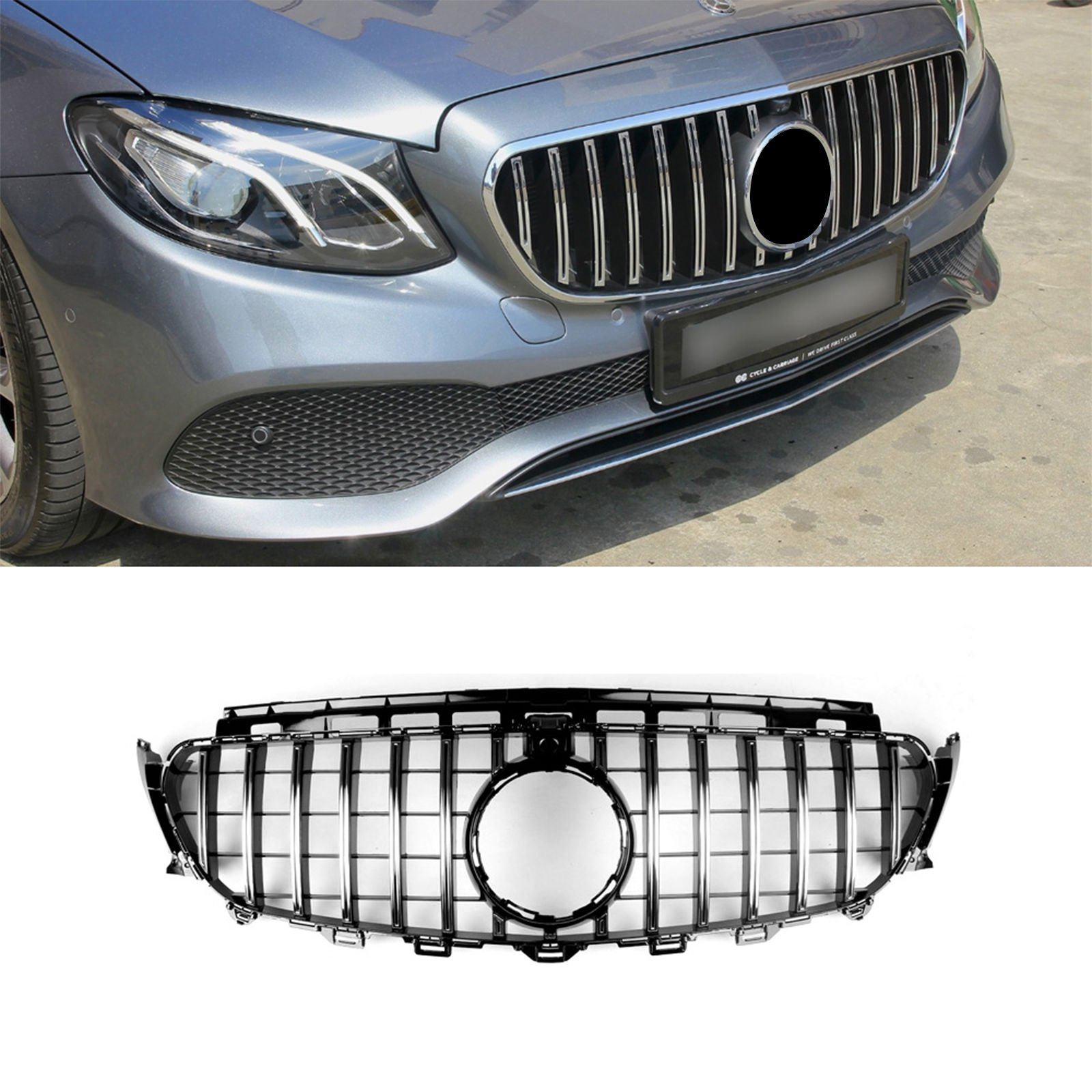 S-Dizayn Mercedes E-Class W213 Ön Panjur Parlak Siyah Piano Black
