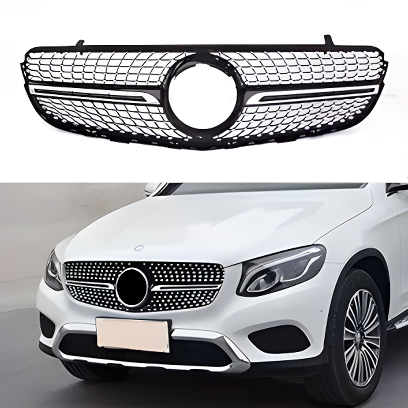 S-Dizayn Mercedes GLC X253 Ön Panjur Parlak Siyah Piano Black Dia S-Dizayn Mercedes GLC X253 Ön Panjur Parlak Siyah Piano Black Dia