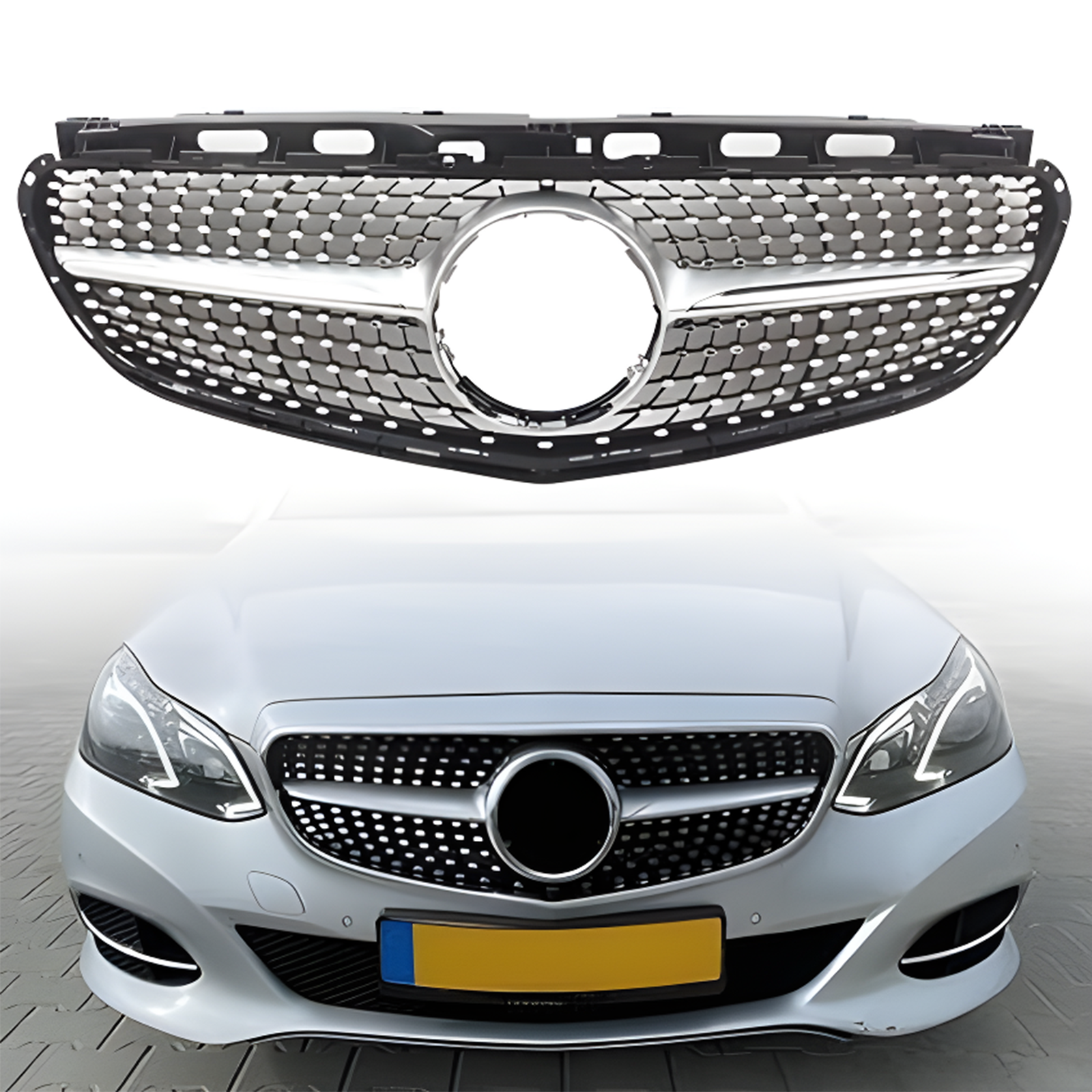 S-Dizayn Mercedes E-Class W212 Ön Panjur Krom Diamond Model 2014-