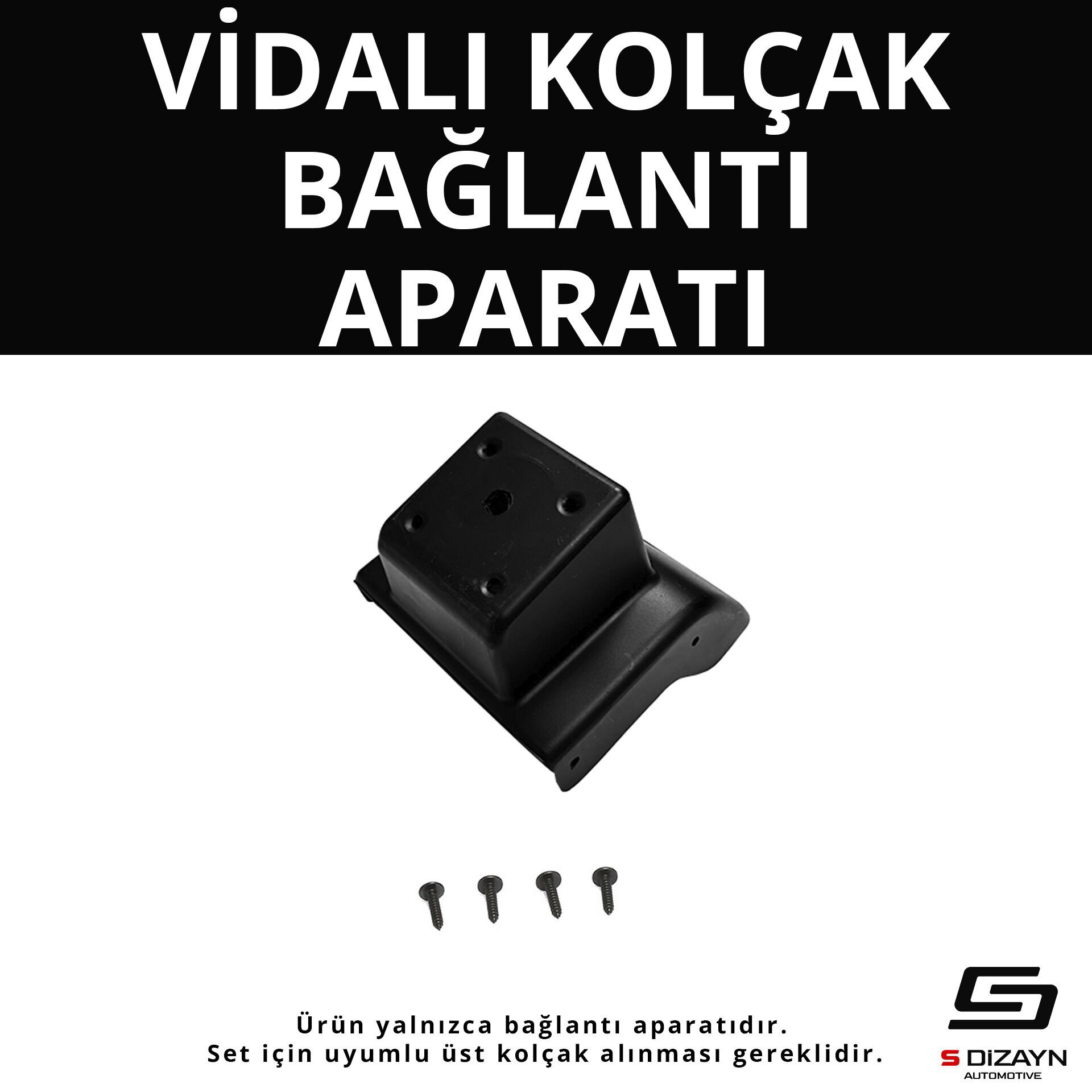 S-Dizayn Seat Ibiza ABS Vidalı Kol Dayama Kolçak Alt Adaptör 2017