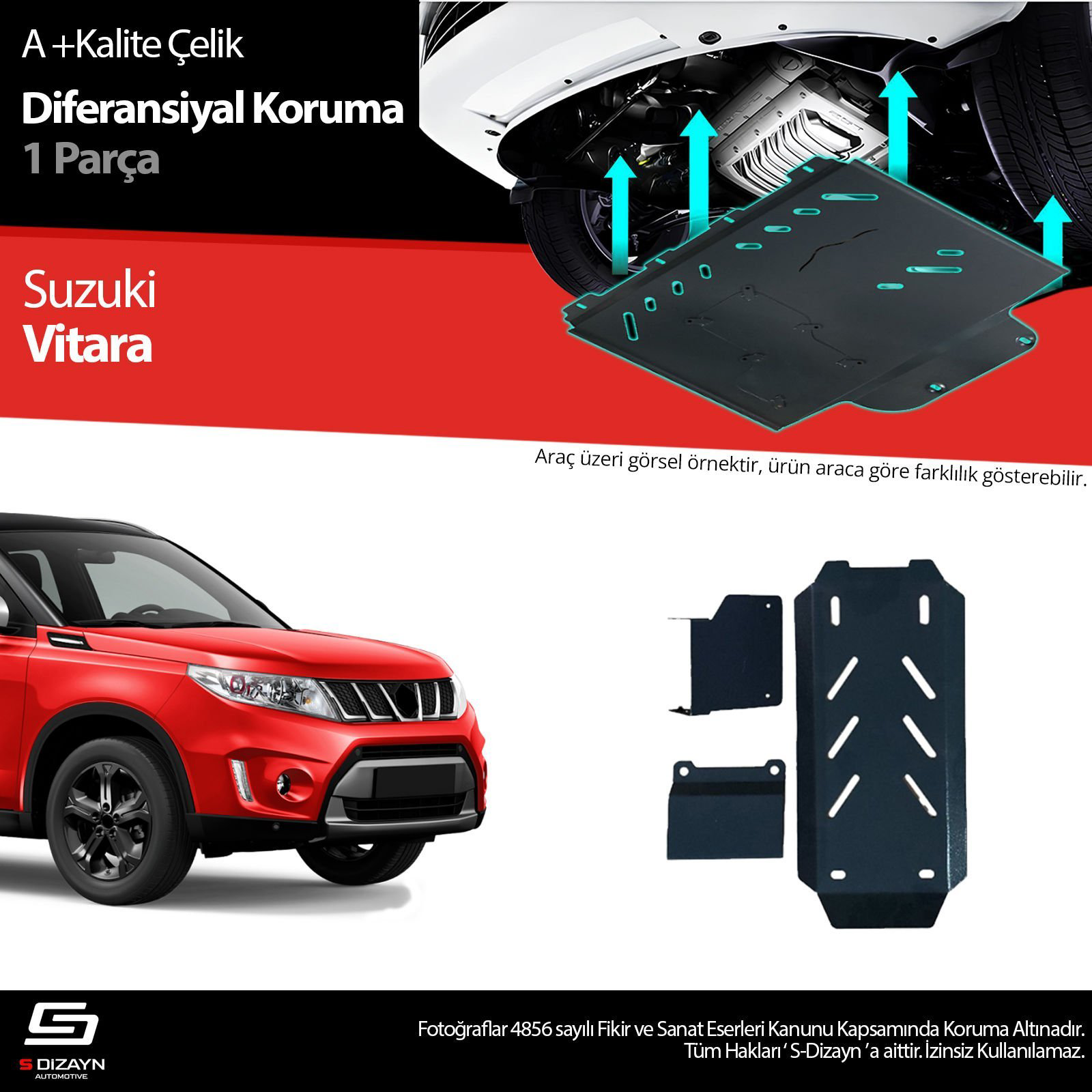 S-Dizayn Suzuki Vitara Difreansiyel Koruma Çelik Karter Muhafaza 