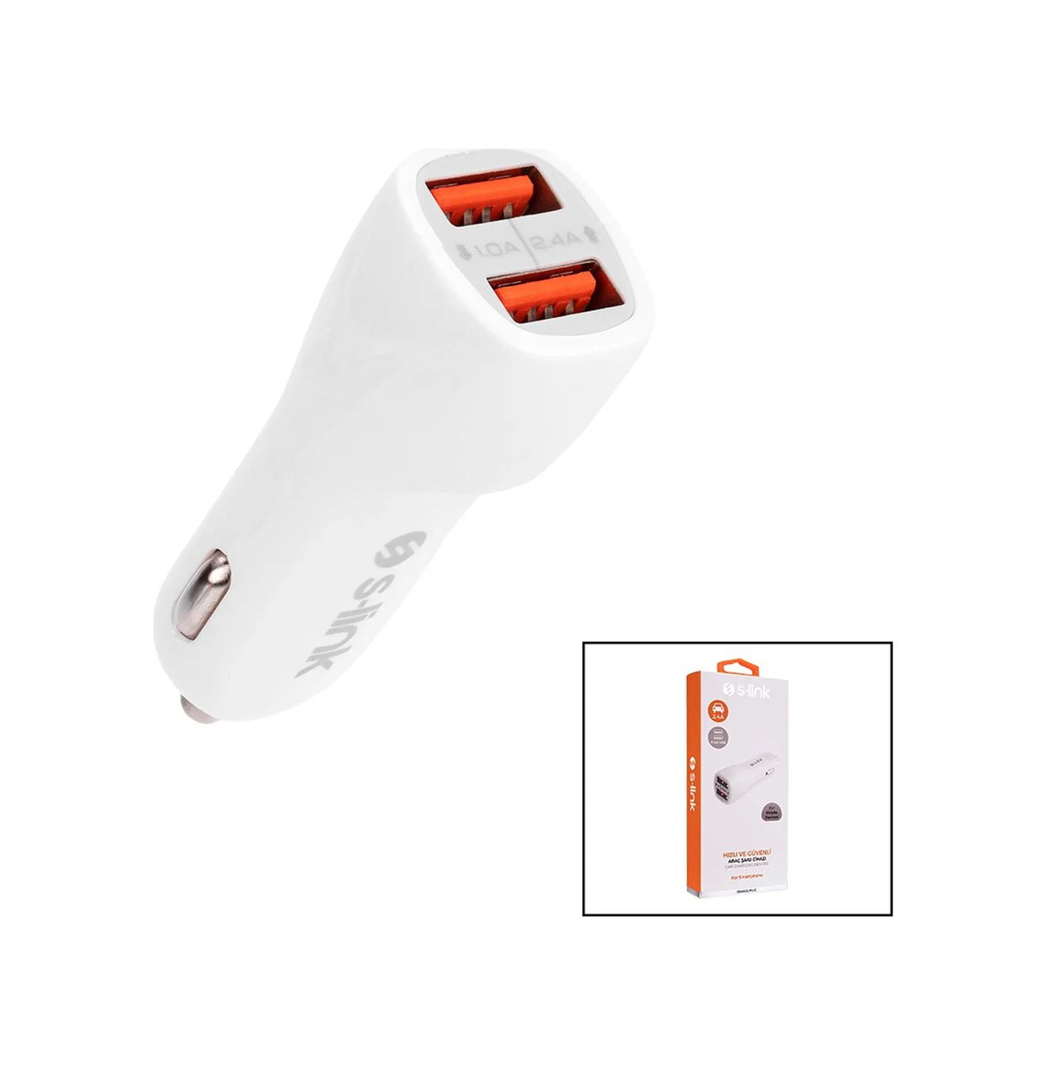 S-link Ip-805 Dual Usb 2xusb Oto - Araç Çakmaklık Şarj Başlık 2.4