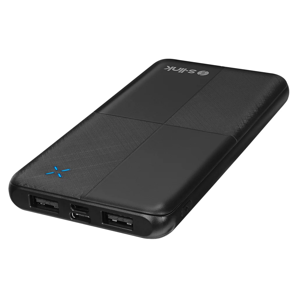 S-LINK IP-G12N 10.000mAh Siyah Powerbank - 2xUSB, Micro USB & Type-C