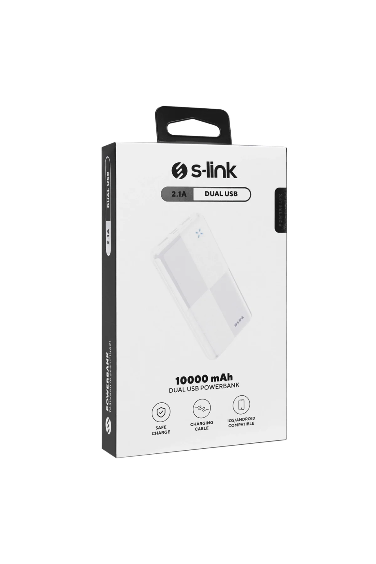 S-LINK IP-G12N Beyaz 10.000mAh 2xUSB 1xMicro USB 1xType-C 4 LED G