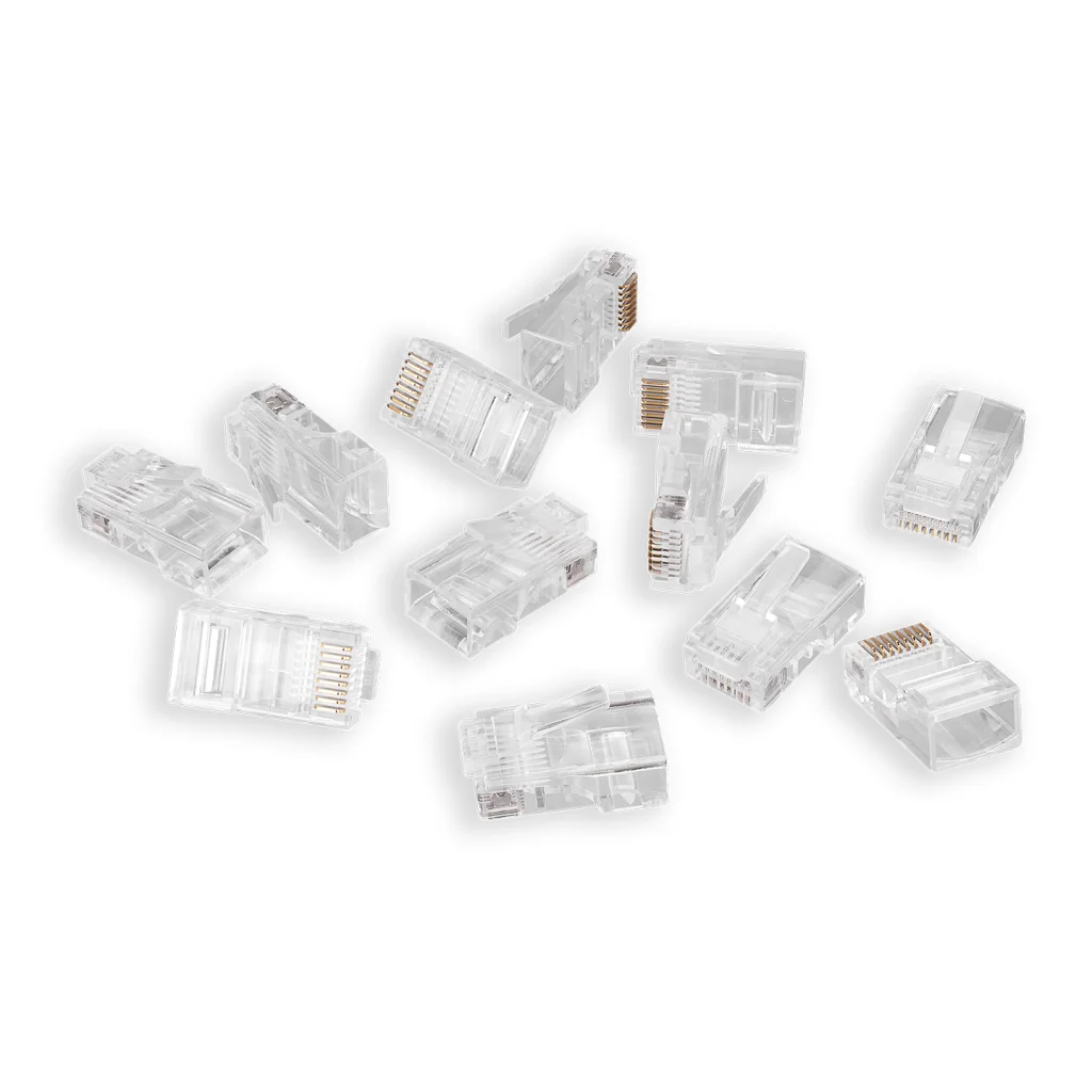 S-LINK SL-COB20P Yeni Nesil RJ45 JAC UTP Konnektör 100'lü Paket - Lüks Şeffaf