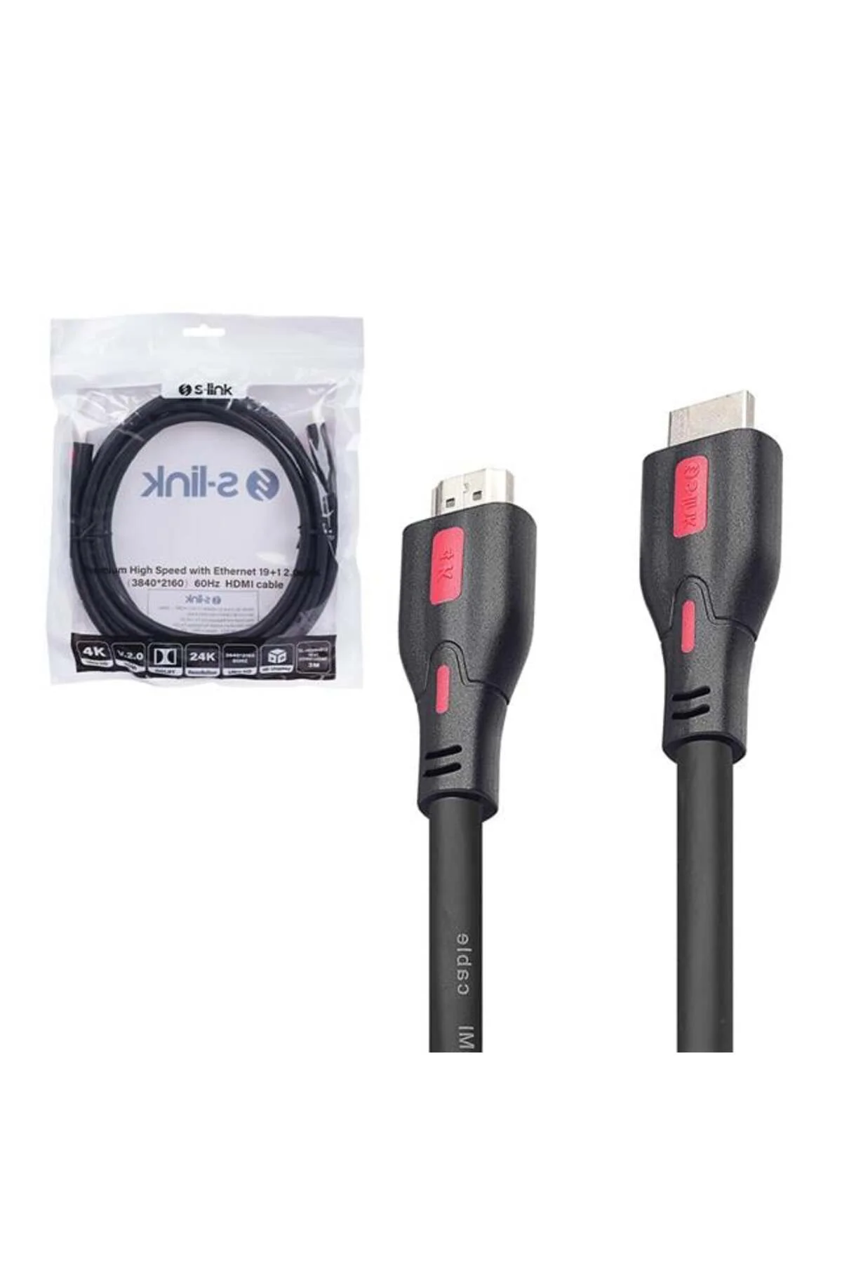 S-Link Sl-Hdm4K13 19+1 Hdmi To Hdmi 3M V2.0 4K (3840*2160) 60Hz K