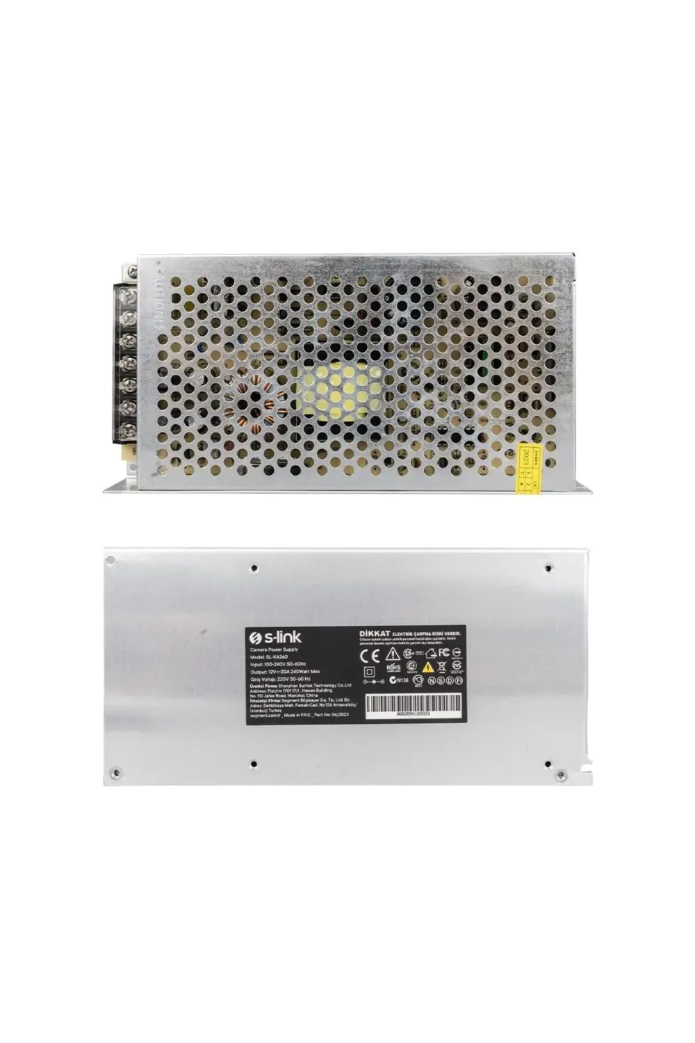 S-LINK SL-KA260 12 VOLT 20 AMPER 255 WATT METAL KASA ADAPTÖR (281