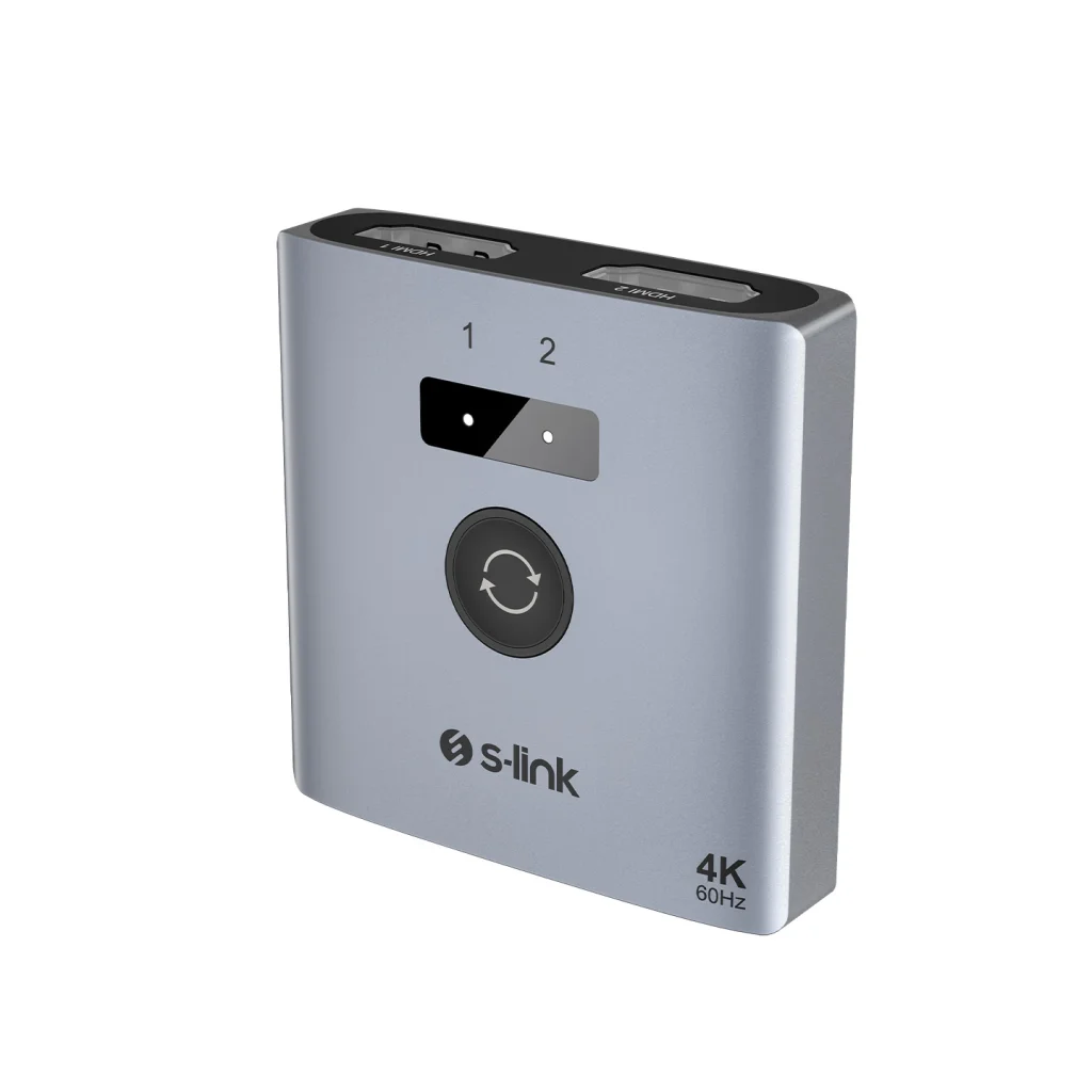S-LINK SL-LU602 2xHDMI 4K 60Hz Monitör Çoklayıcı ve Çift Yönlü Switch