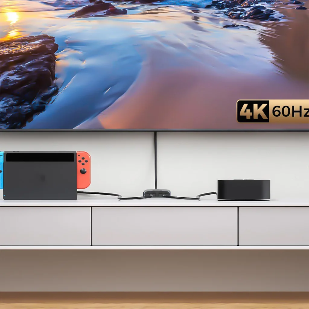 S-LINK SL-LU602 2xHDMI 4K 60Hz Monitör Çoklayıcı ve Çift Yönlü Switch