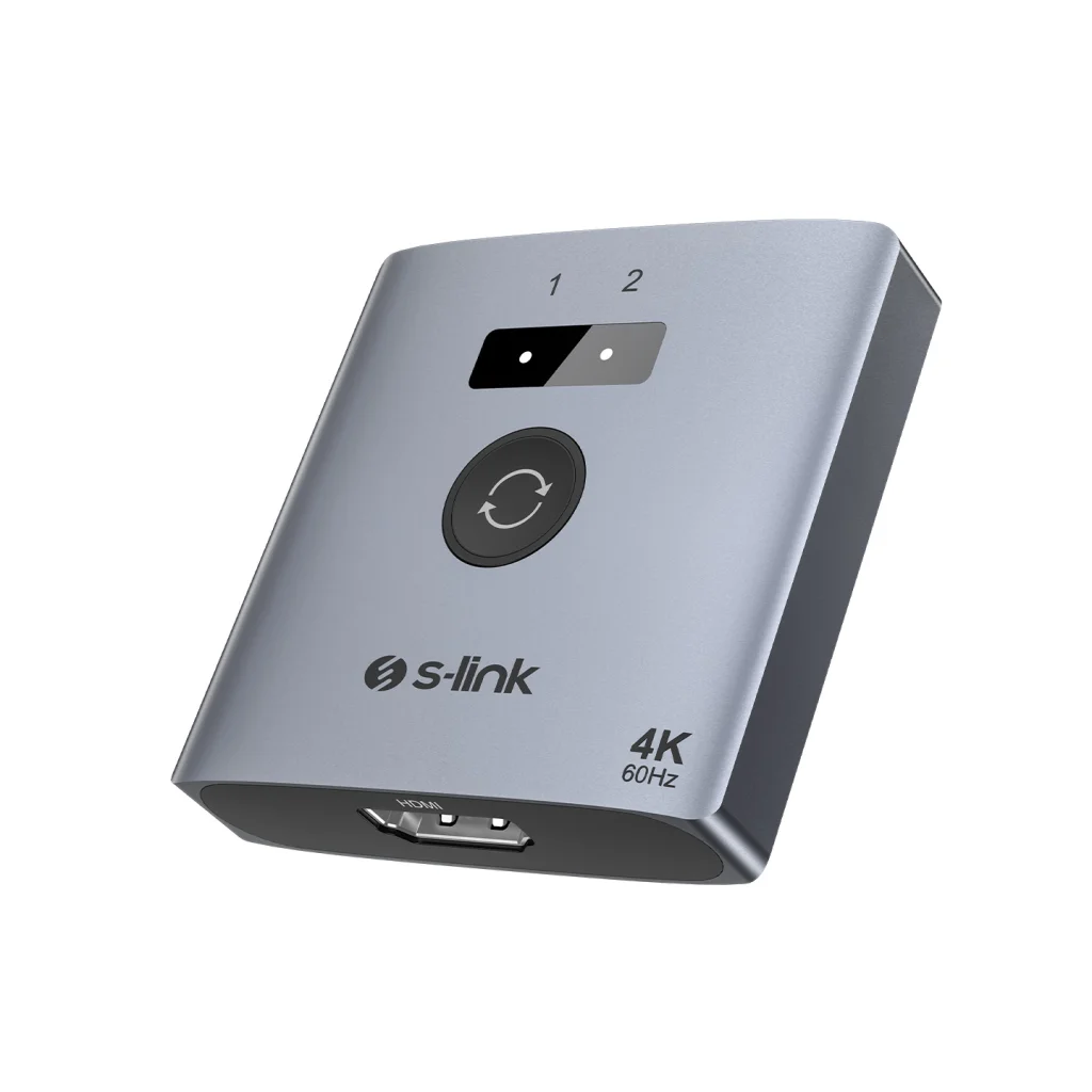 S-LINK SL-LU602 2xHDMI 4K 60Hz Monitör Çoklayıcı ve Çift Yönlü Switch