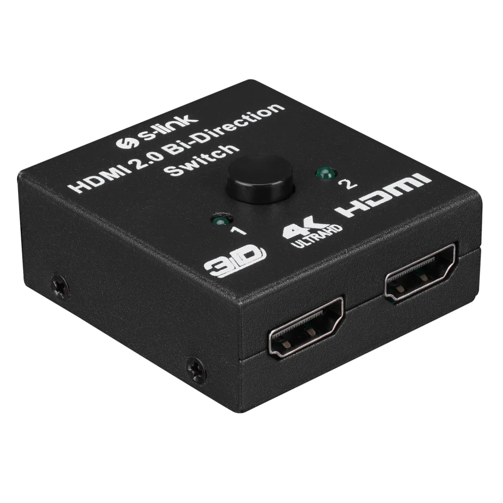 S-link SL-LU613 2 Port HDMI Switch ve Splitter - 4K Uyumlu Çift Yönlü HDMI Ayırıcı