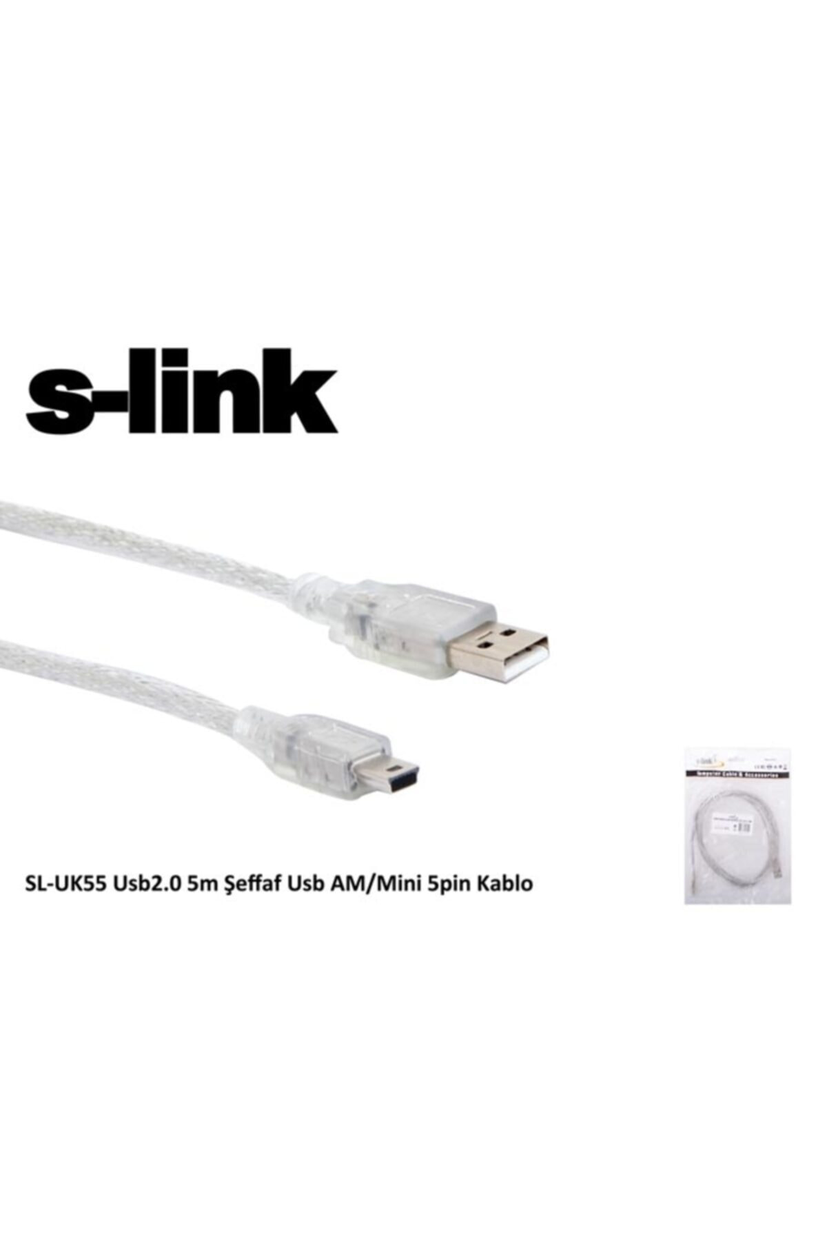 S Link Sl Uk55 Mini 5P To 5Mt Usb Kamera Kablosu / S Link
