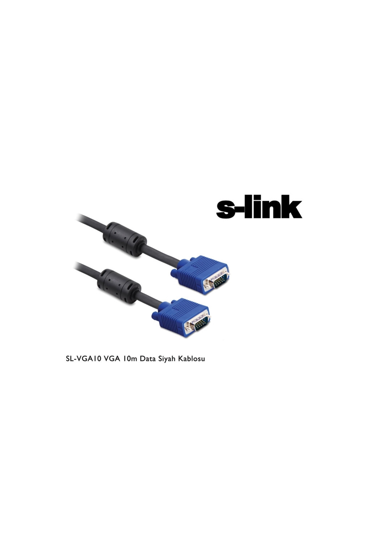 S-LINK SL-VGA10, 15Pin, İki Ucu Erkek, 10mt, VGA Kablosu