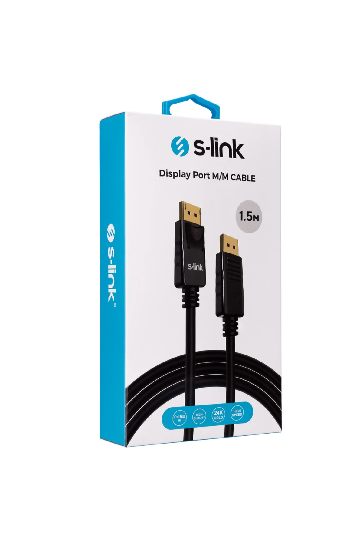 S-LINK SLX-460, Display Port (DP) Kablo, İki ucu Erkek, 1.5 Metre