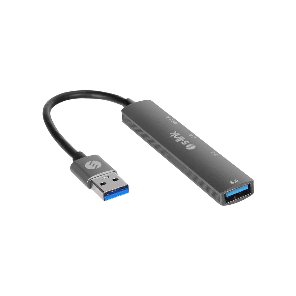 S-LINK SW-U322 Metal USB Hub - USB 3.0 to 2xUSB 2.0, 1xUSB 3.0, 1xType-C Multi-Port Genişletici