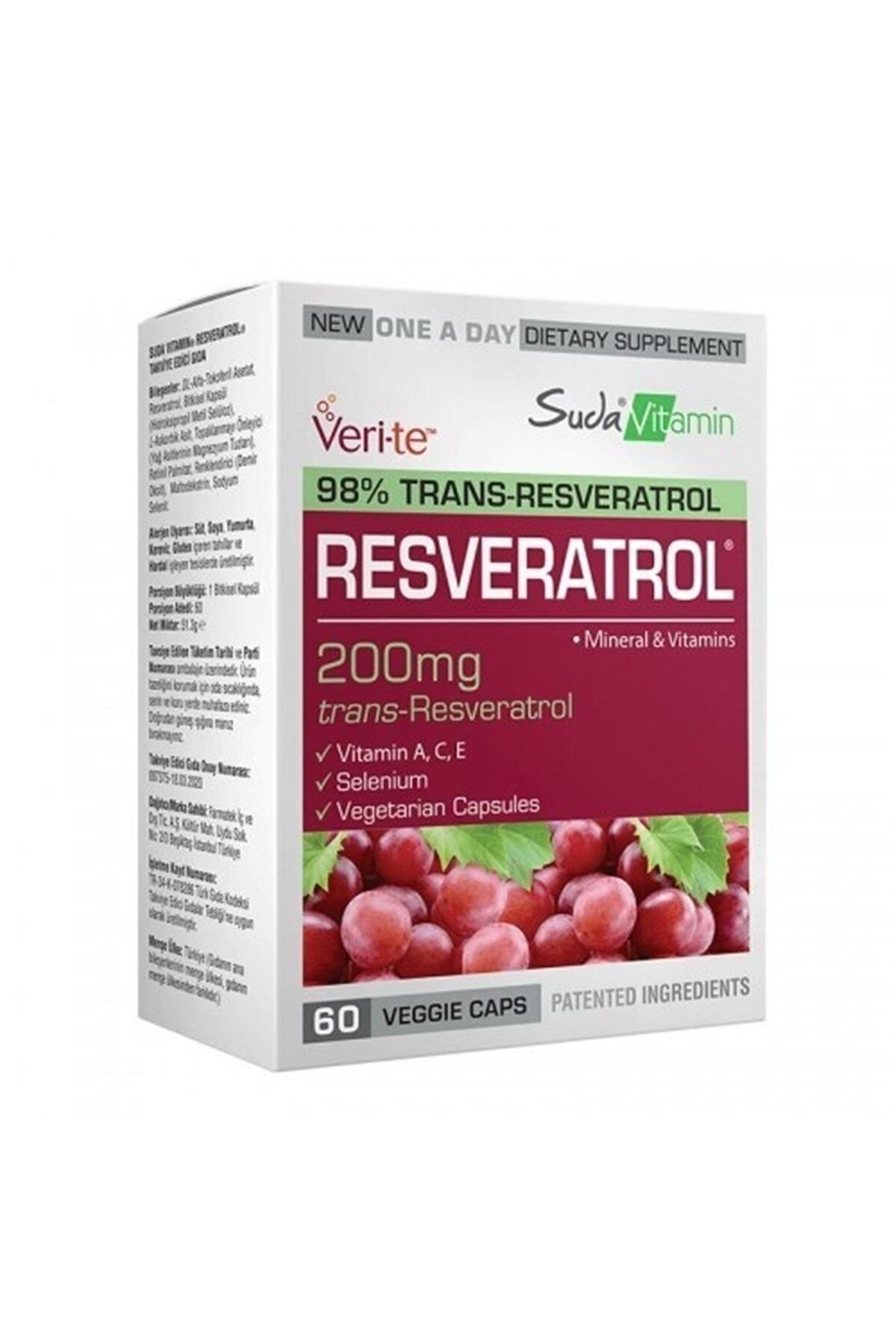 Suda Vitamin S Resveratrol 60 Kapsül