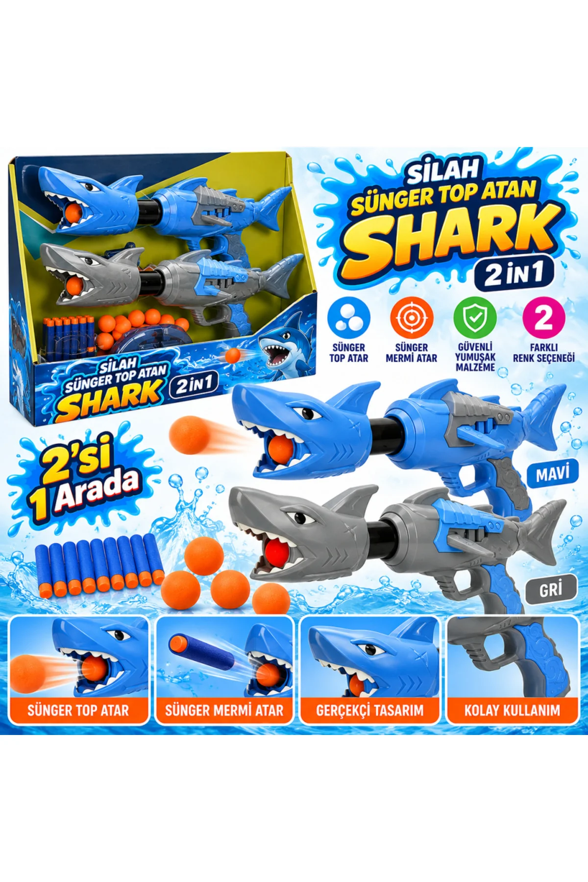 S. SÜNGER TOP ATAN SHARK 2İN 10TOP S. SÜNGER TOP ATAN SHARK 2İN 10TOP