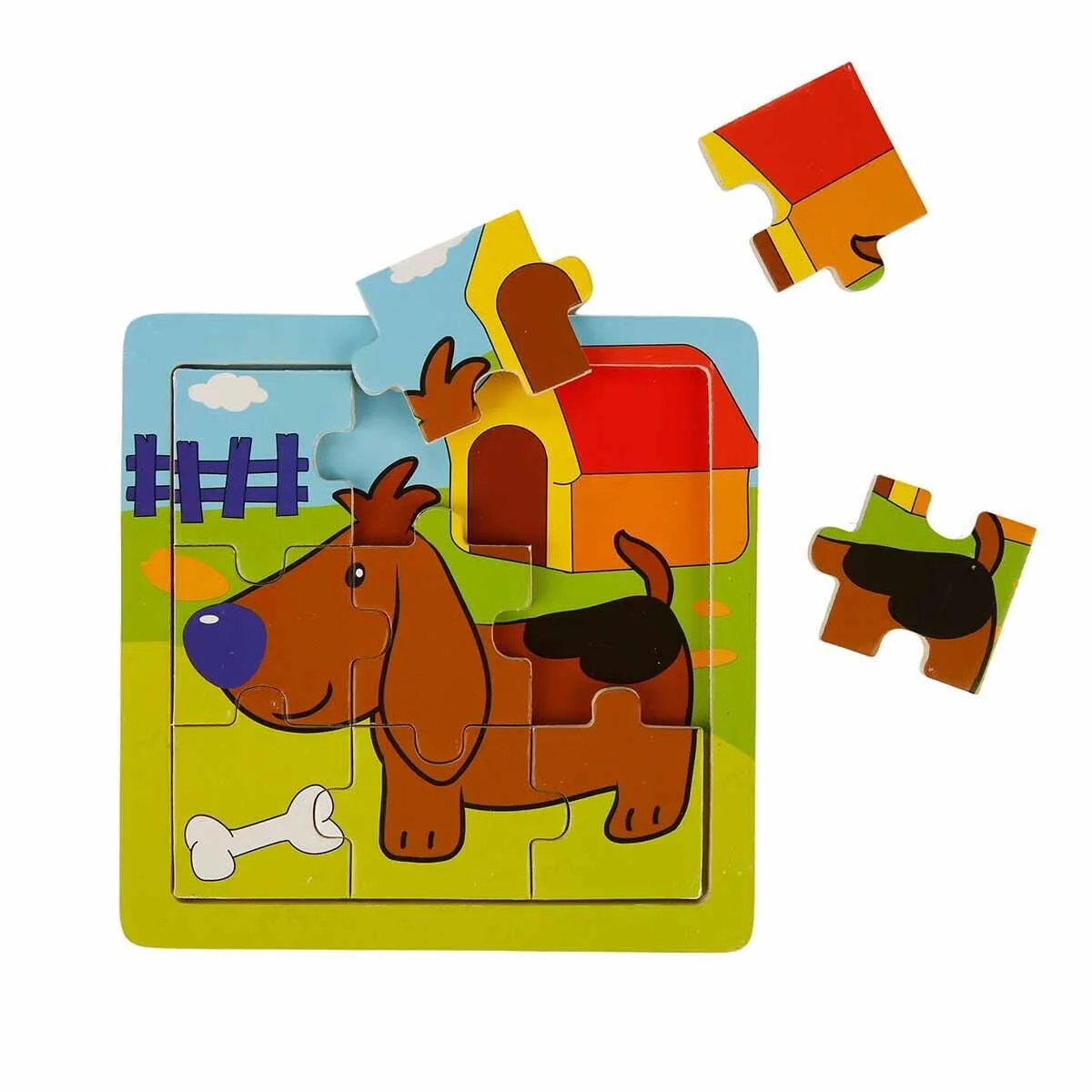S00002907 WOODEN PUZZLE ANIMALS 9 PCS 3 AST Fiyatı, Yorumları ve Özellikleri