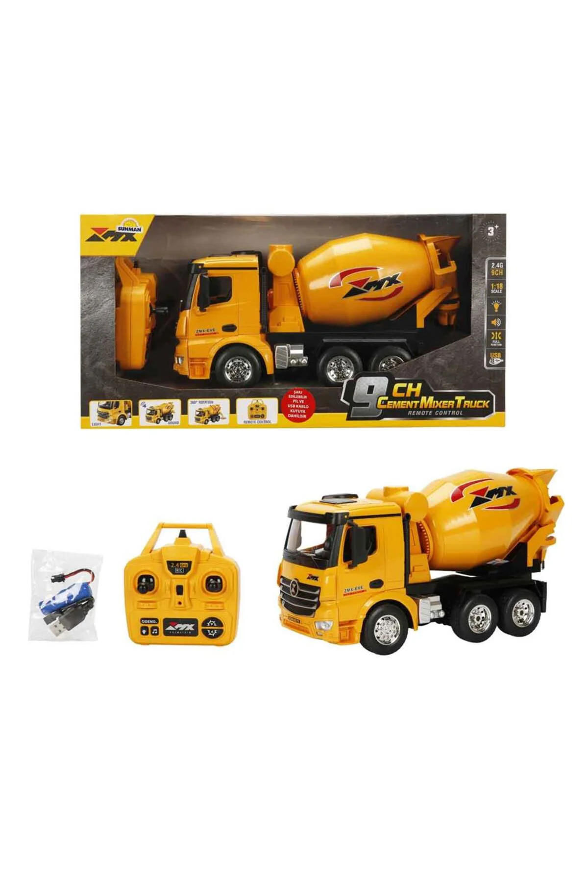 S00005084 RST-R/C İŞ MAK.1/18 BET.MİKS 3.7VUSB-SUN