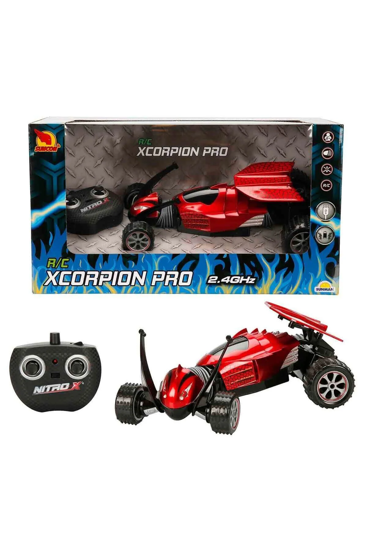 S00021011 -SUN-PMD-SNC-R/C AKROBAT XCORPION PRO 2.4GHZ.IŞIKLI
