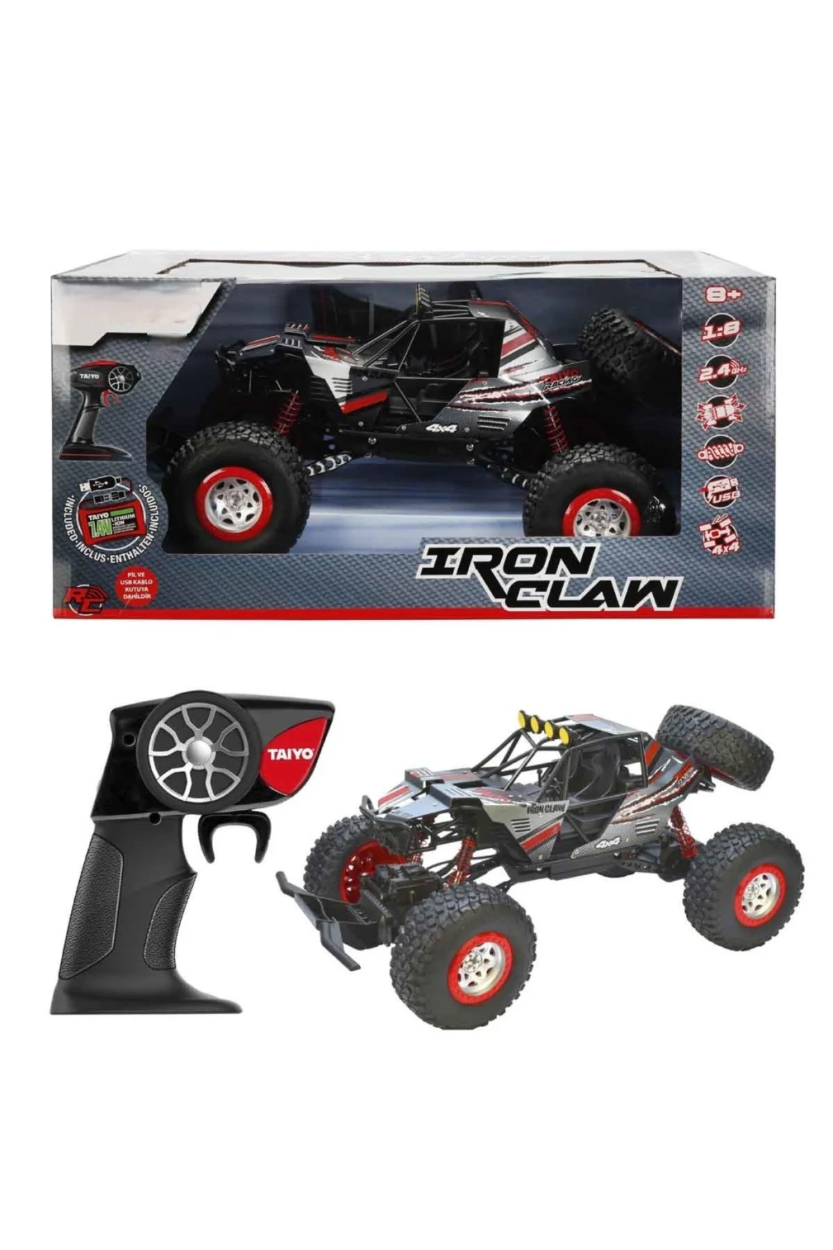 S00041785 R/C BÜYÜK ARABA 1/8 NEW IRON CLAW 7.4V 4WD