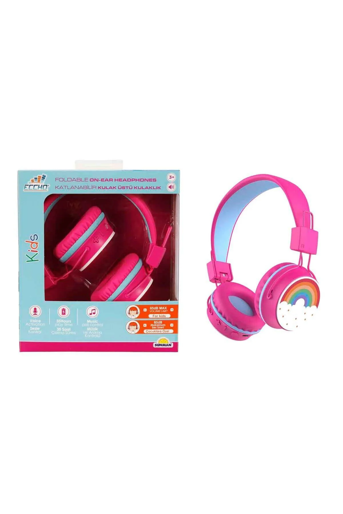 S01002605 -SUN-GLE-ECH-KULAKLIK MİKROFONLU KATLANABİLİR KABLOSUZ 