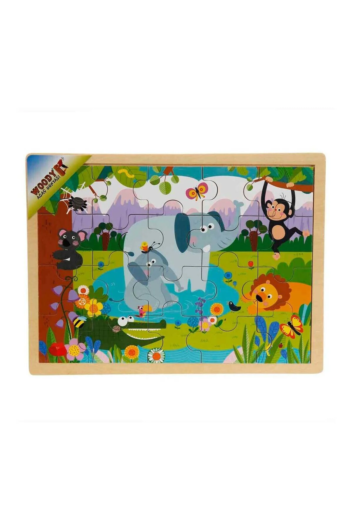 S01002909 WOODEN PUZZLE VEHICLES ANMALS 5 PCS 2 AST