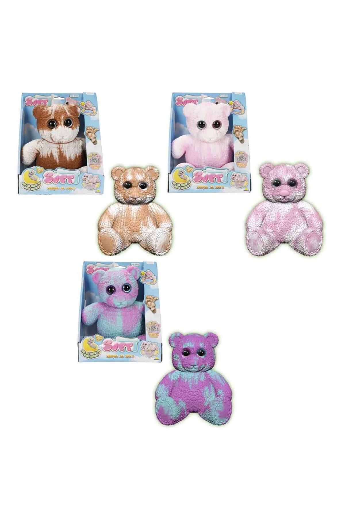 S01012331 FİGÜR SOFT BEAR DELUX KARAN PARLAYAN-SUN