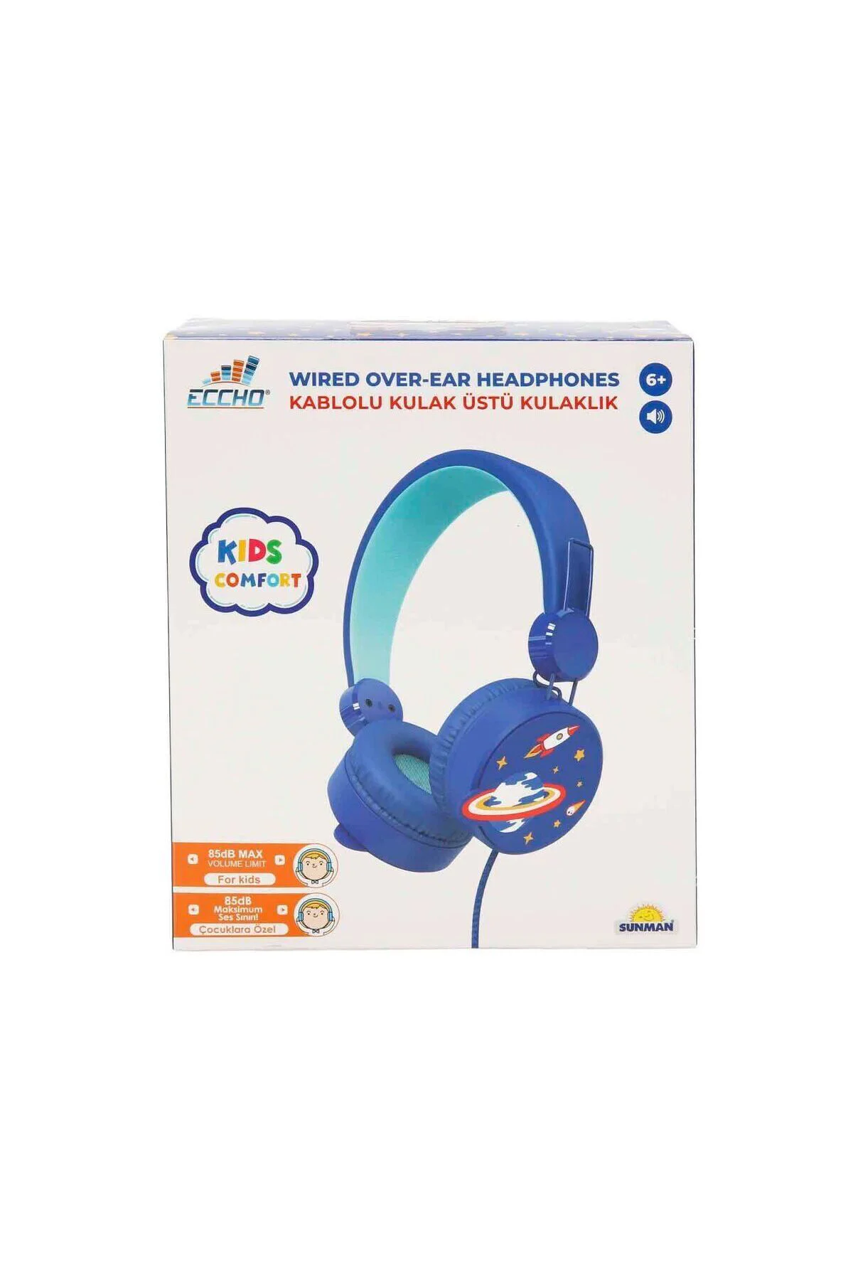 S02002604 -SUN-GLE-ECH-KULAKLIK MİKROFONLU KABLOLU UZAY RESİMLİ MV.