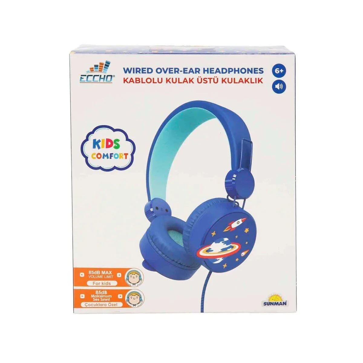 S02002604 -SUN-GLE-ECH-KULAKLIK MİKROFONLU KABLOLU UZAY RESİMLİ MV. - Görsel 3