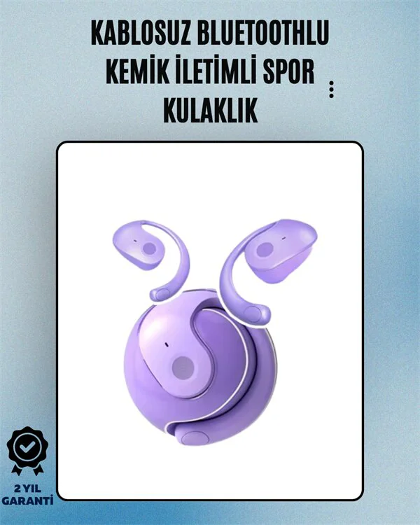 S05 Kablosuz Bluetooth 5.3 Kemik İletimli Spor Kulaklığı - IPX4 Suya Dayanıklı 6 Saat Pil Ömrü