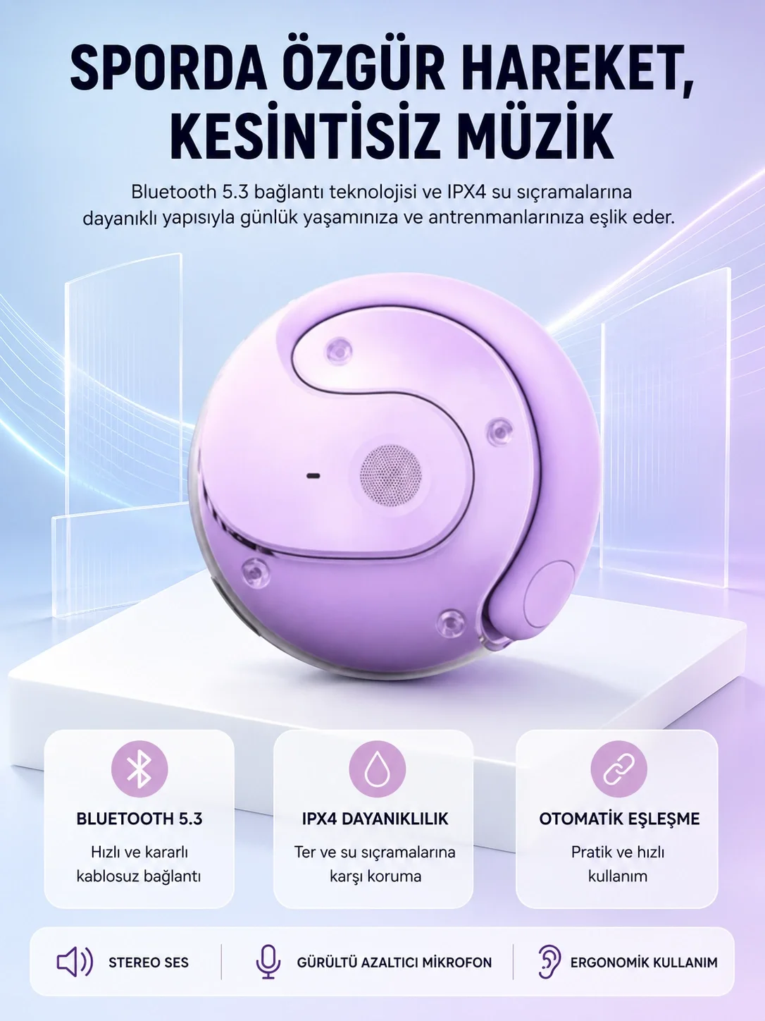 S05 Kablosuz Kulaklık Bluetooth 5.3 IPX4 Su Geçirmez Stereo Ses Otomatik Bağlantı Yeni Nesil S05 Kablosuz Kulaklık Bluetooth 5.3 IPX4 Su Geçirmez Stereo Ses Otomatik Bağlantı Yeni Nesil