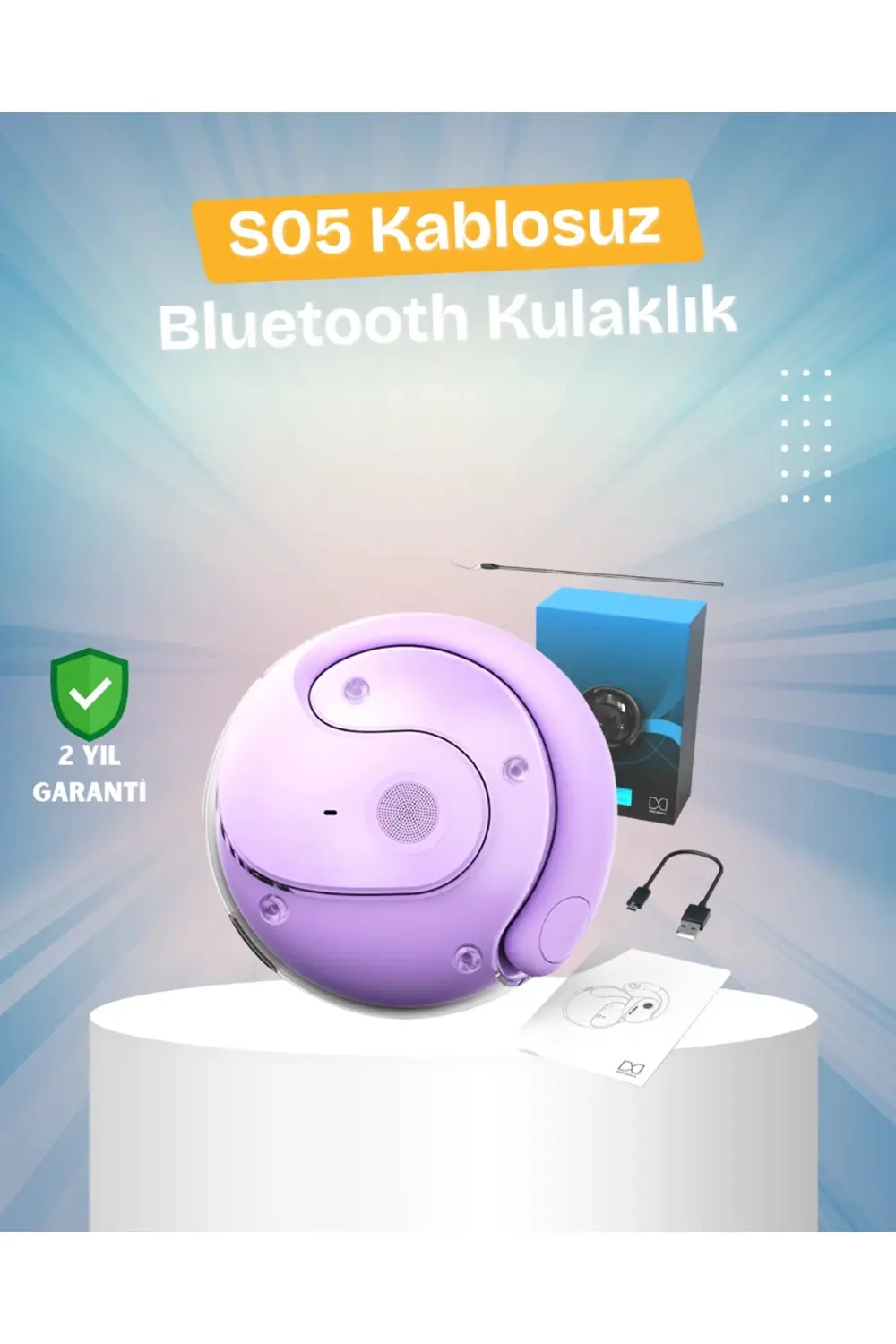S05 Kablosuz Kulaklık – Küçük Kulak Yapılarına Uygun Kayma Yapmay
