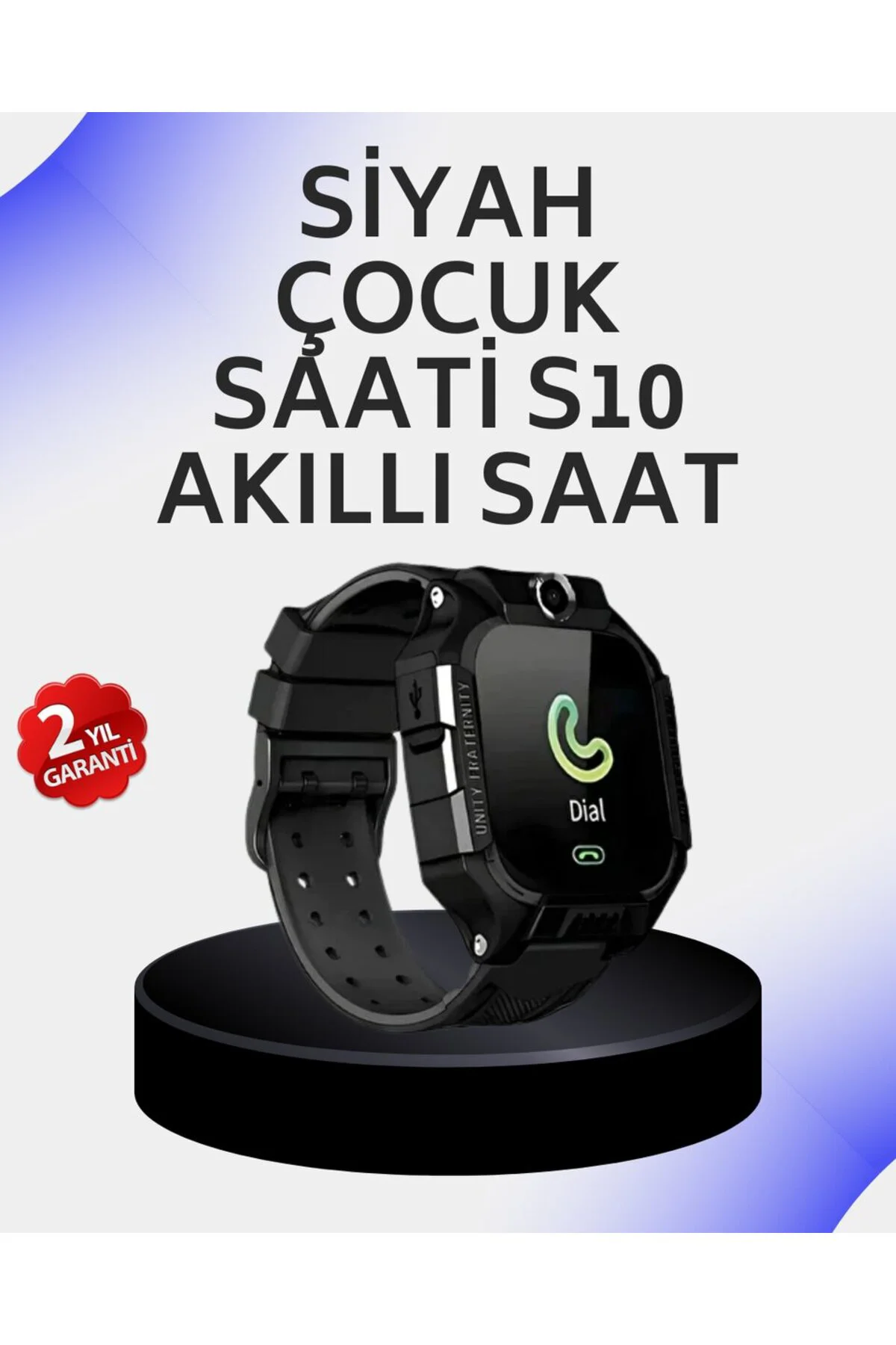 S10 Akıllı Çocuk Saati Siyah Adımsayar ve Alarm Fonksiyonlu S10 Akıllı Çocuk Saati Siyah Adımsayar ve Alarm Fonksiyonlu