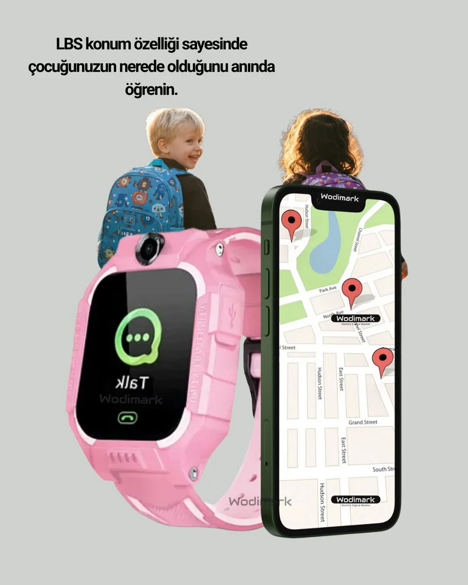 S10 Çocuk Akıllı Saati Konum Geçmişi ve Alarm Fonksiyonlu