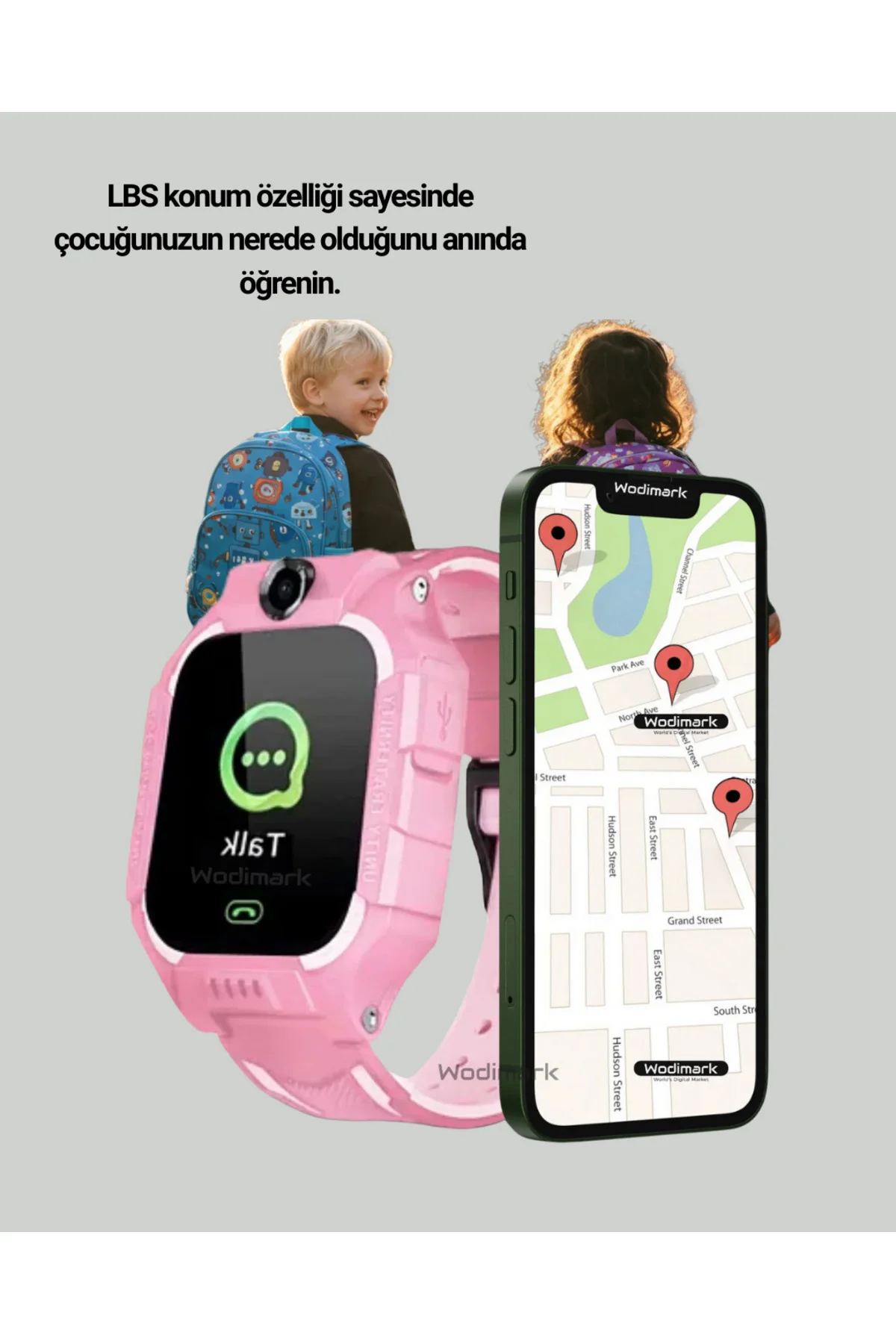 S10 Çocuk Takip Saati Güvenli Alan Uyarısı ve Sesli Mesaj - Lisin