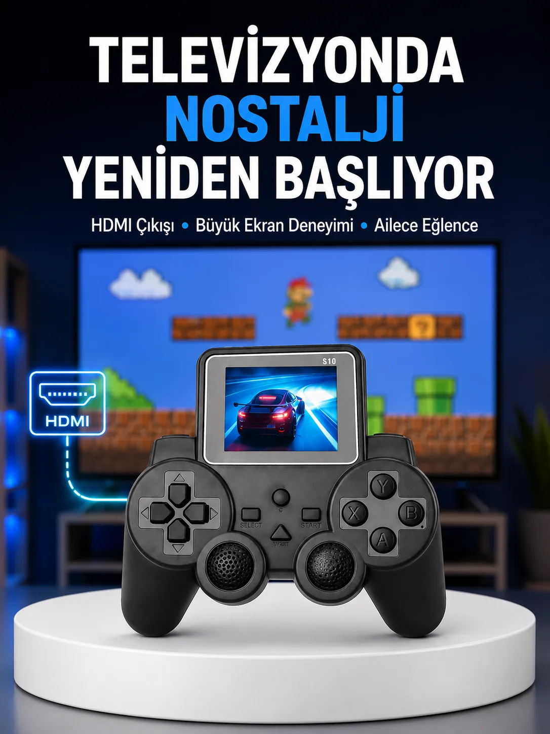 S10 Gamepad HDMI TV Bağlantılı 520 Klasik Retro Oyun 2025 Seri Orijinal Yeni Nesil