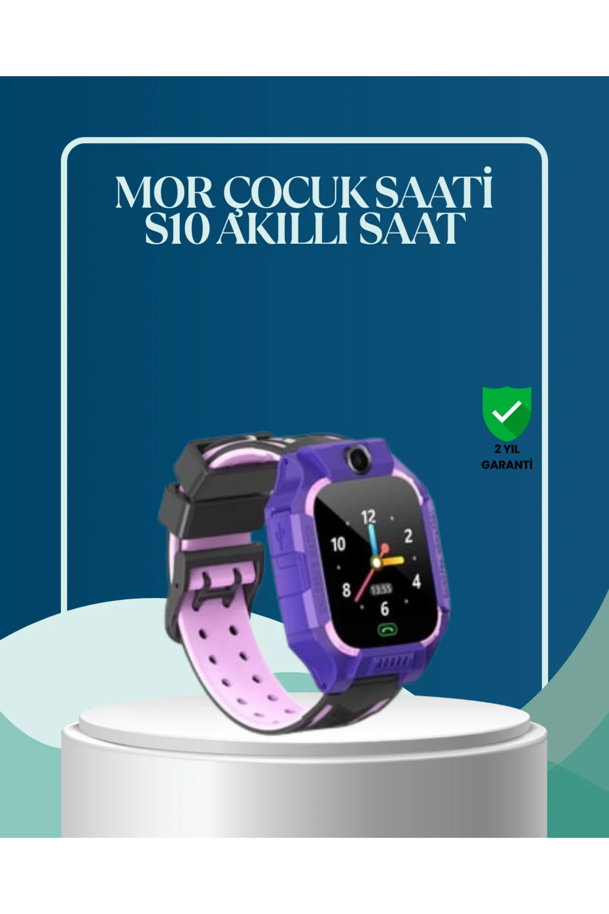 S10 Mor Çocuk Takip Saati Elektronik Bariyer ve Sesli Mesaj Deste