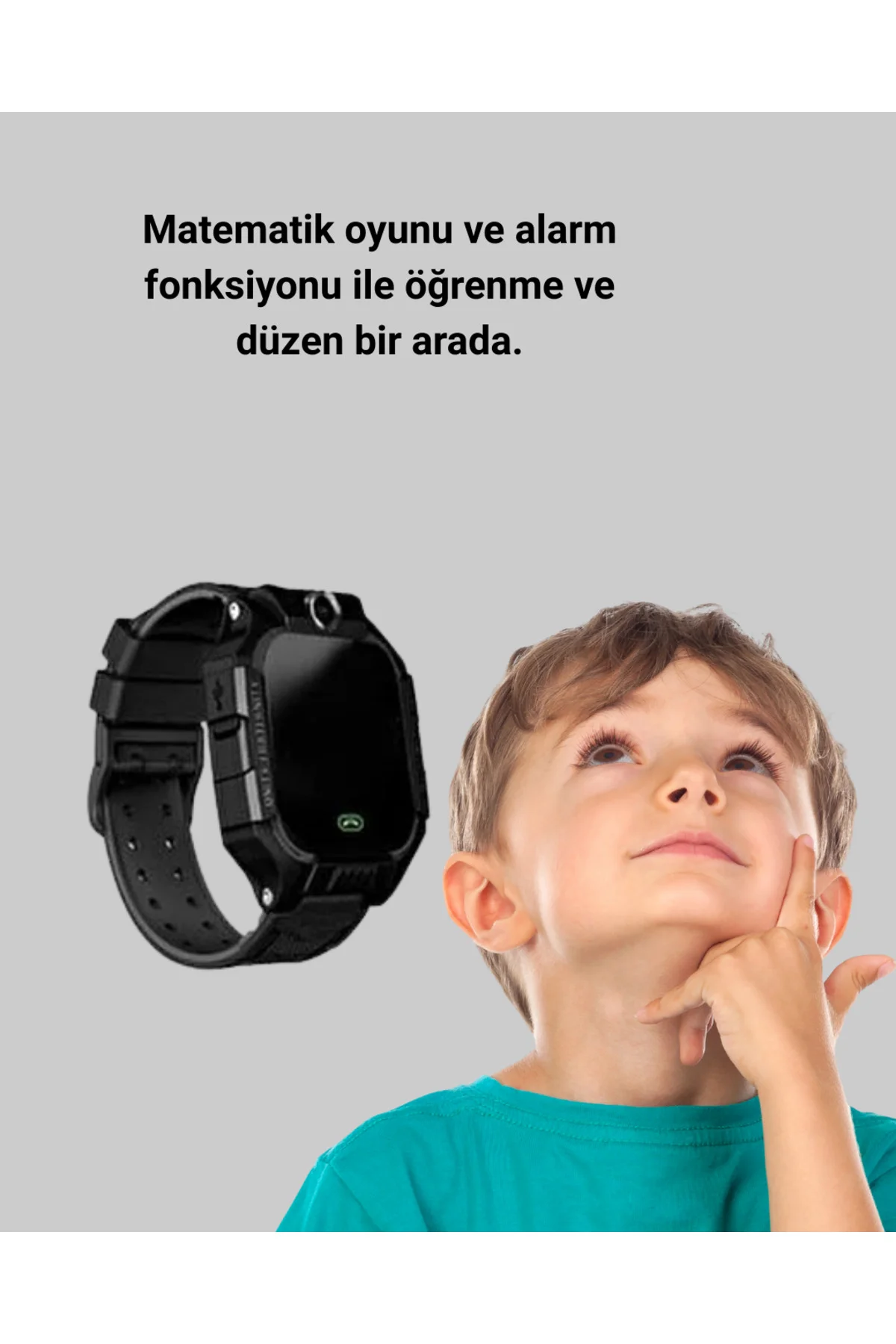 S10 Siyah Çocuk Takip Saati Güvenli Alan Uyarısı ve Sesli Mesaj