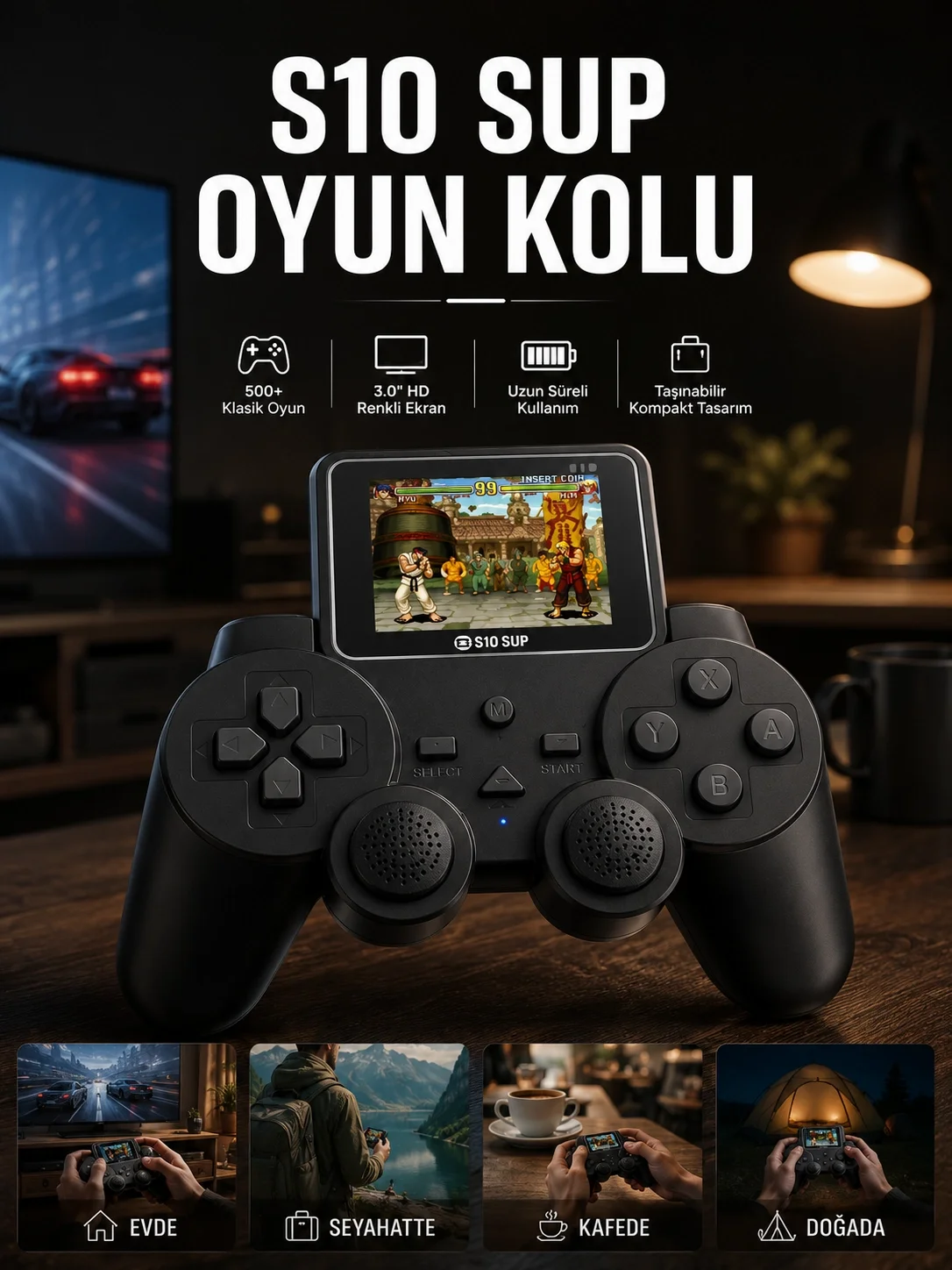 S10 Sup 520 Oyunlu Gamepad TV Uyumlu Gamepad Fiyatı, Yorumları ve Özellikleri