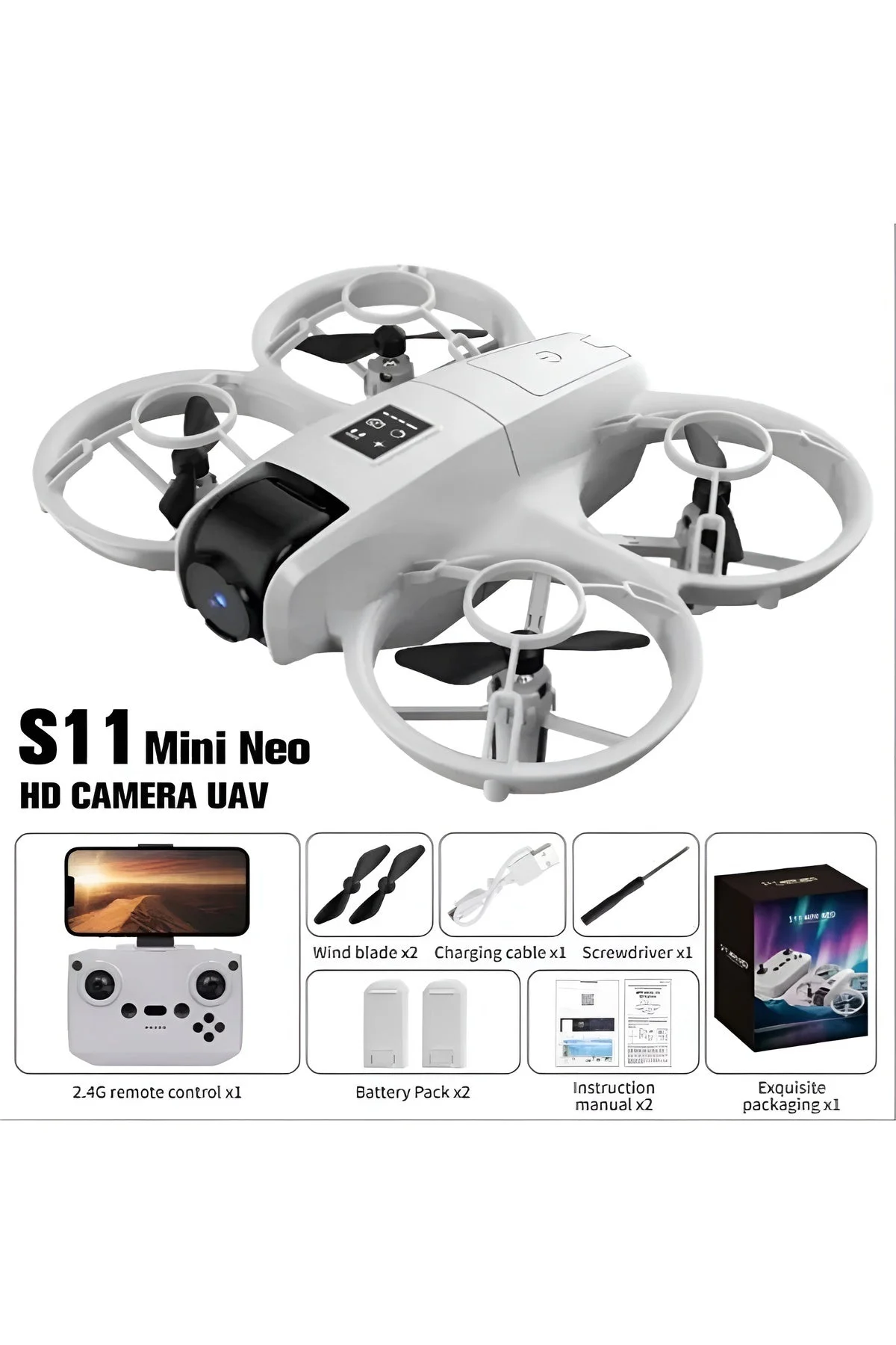 S11 Mini Neo Drone - Dual Kamera & Optical Flow ile Profesyonel Hava Çekimi