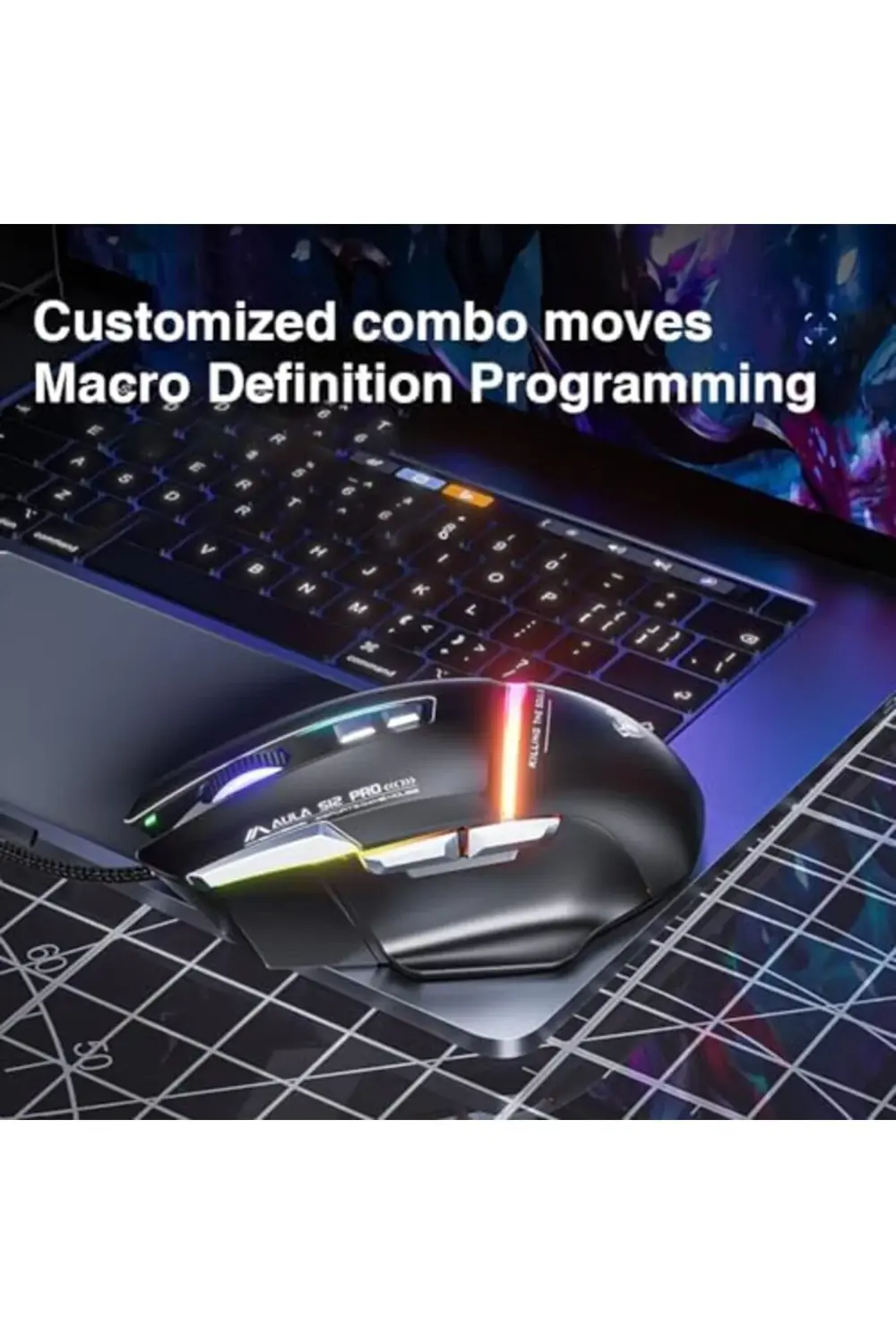 S12 Pro 12800 DPI 8 Tuşlu Makrolu Kablolu Optik Gaming Oyuncu Mou
