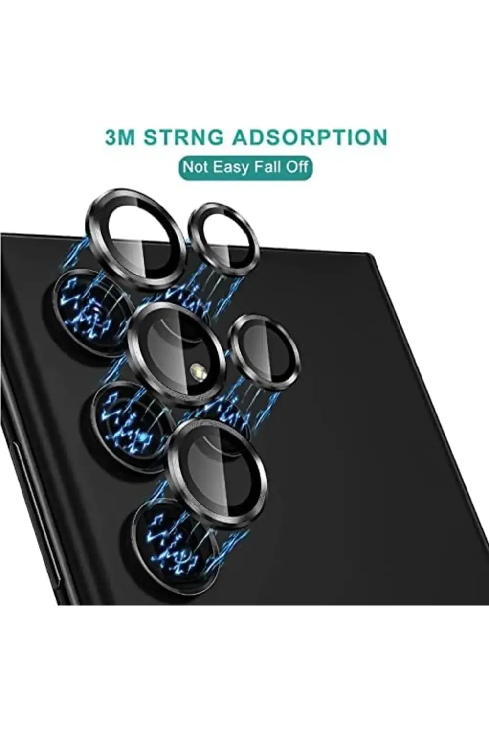 S23 Ultra Uyumlu Kamera Lens Cam 3d Tam Kaplar Metal Çizilmez Cam